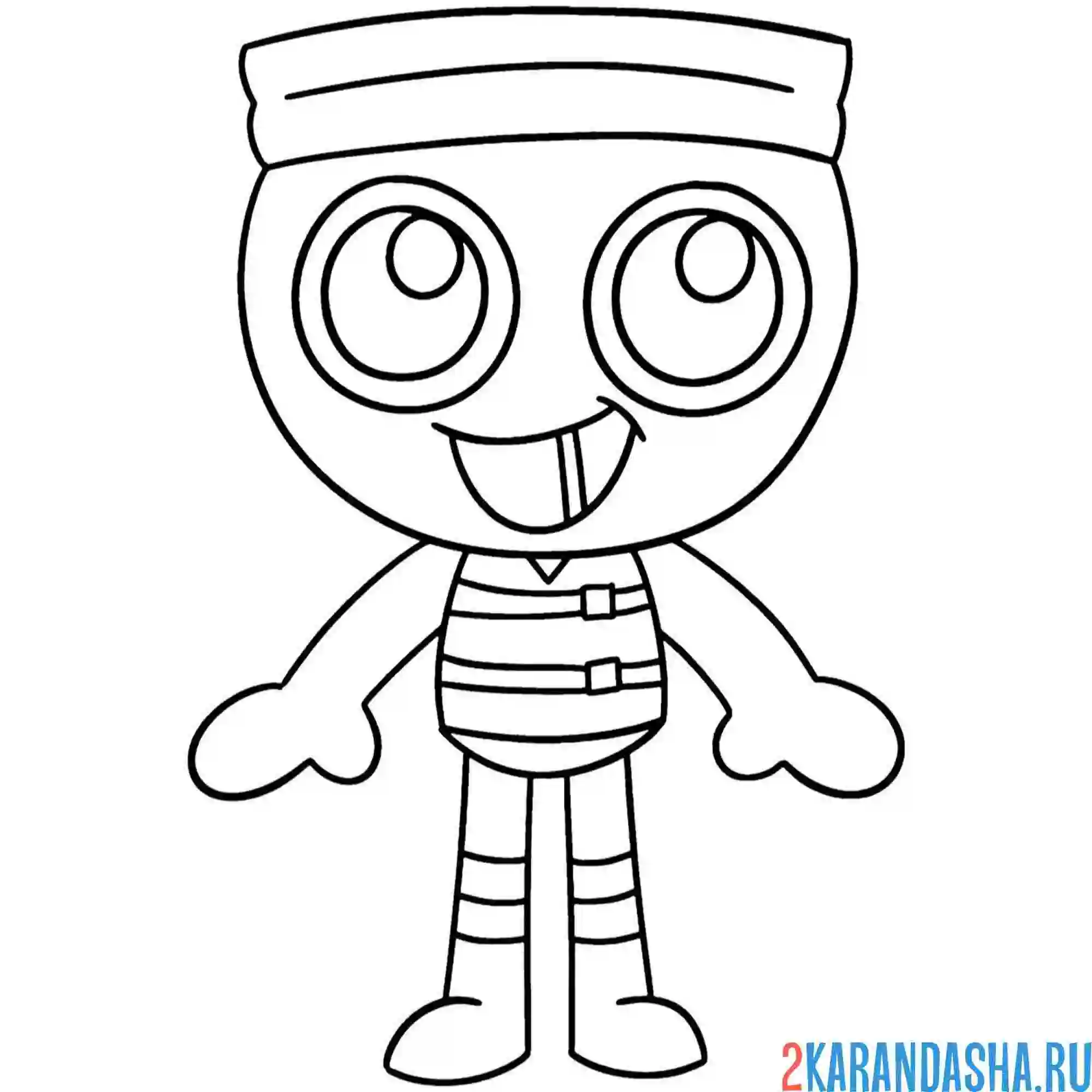 Раскраска финн мир денди