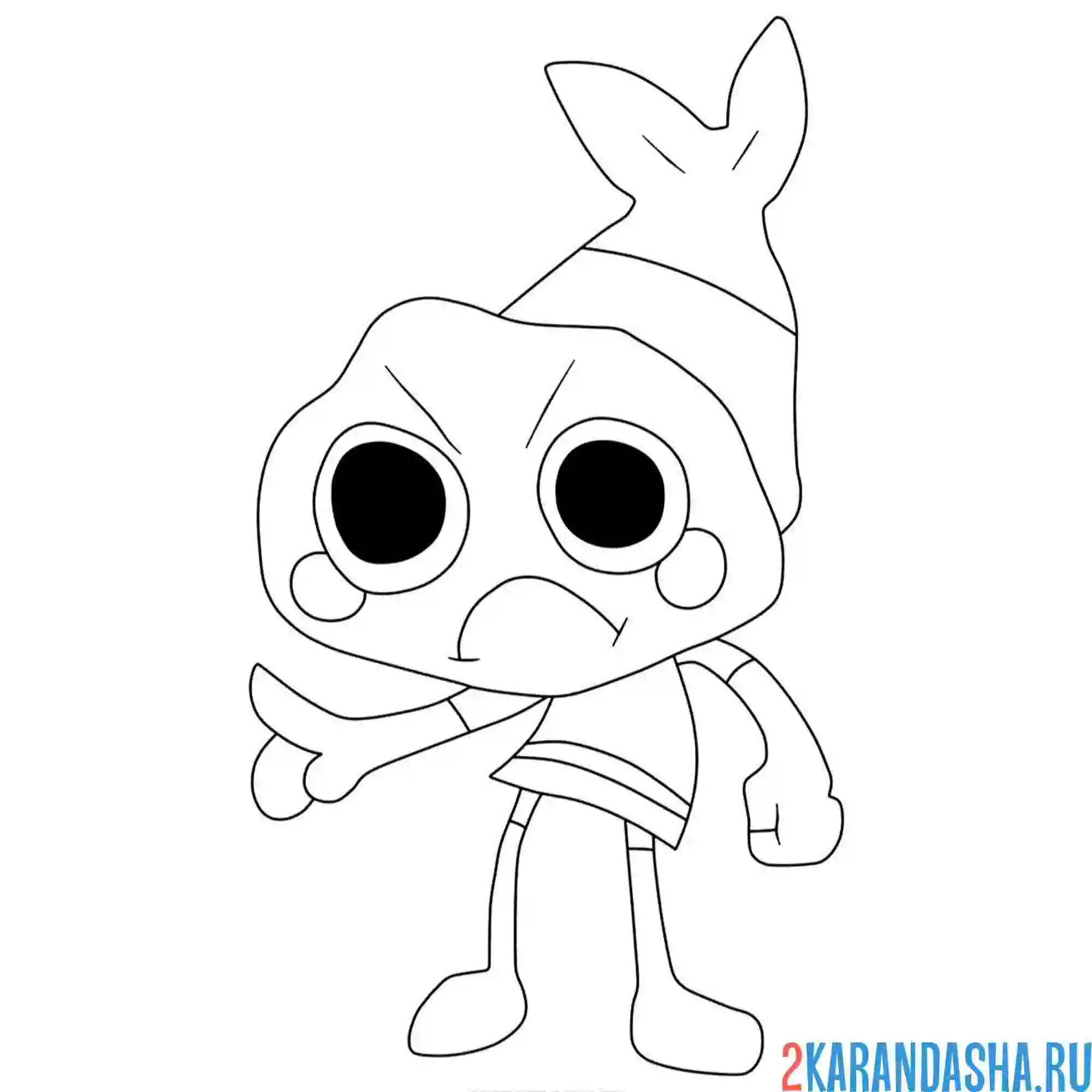 Раскраска шримпо мир денди