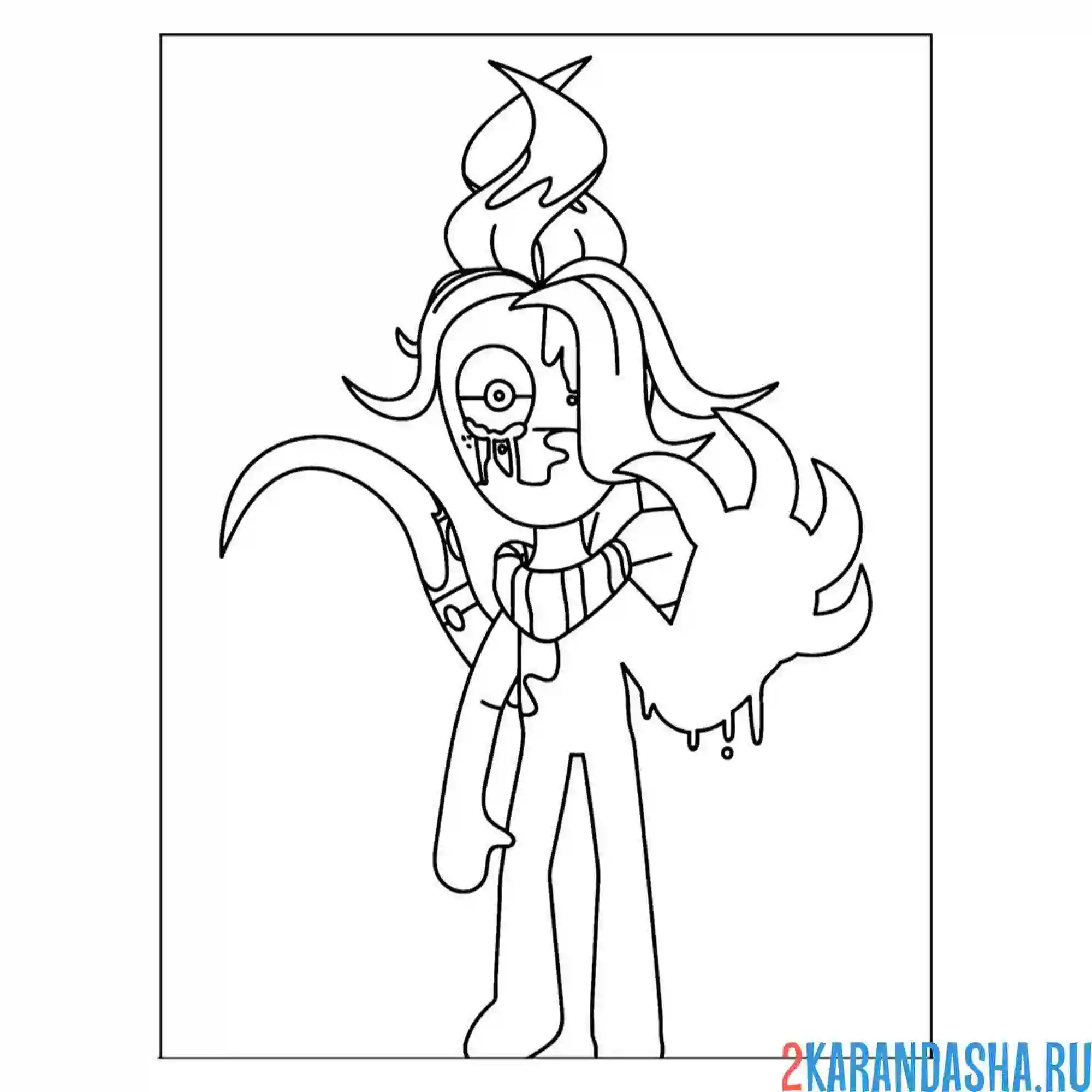 Раскраска твистед спрут мир денди