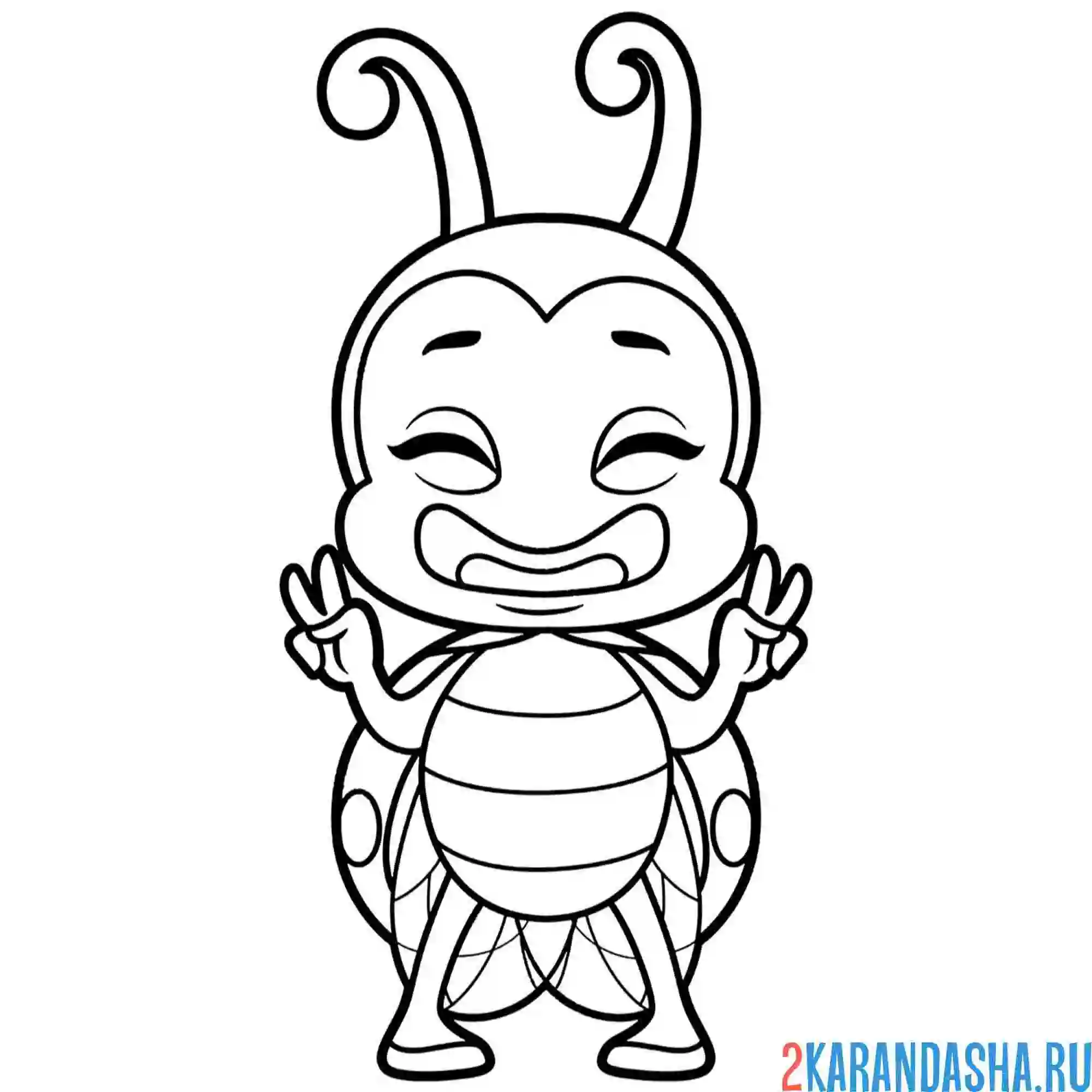 Раскраска божья коровка кул