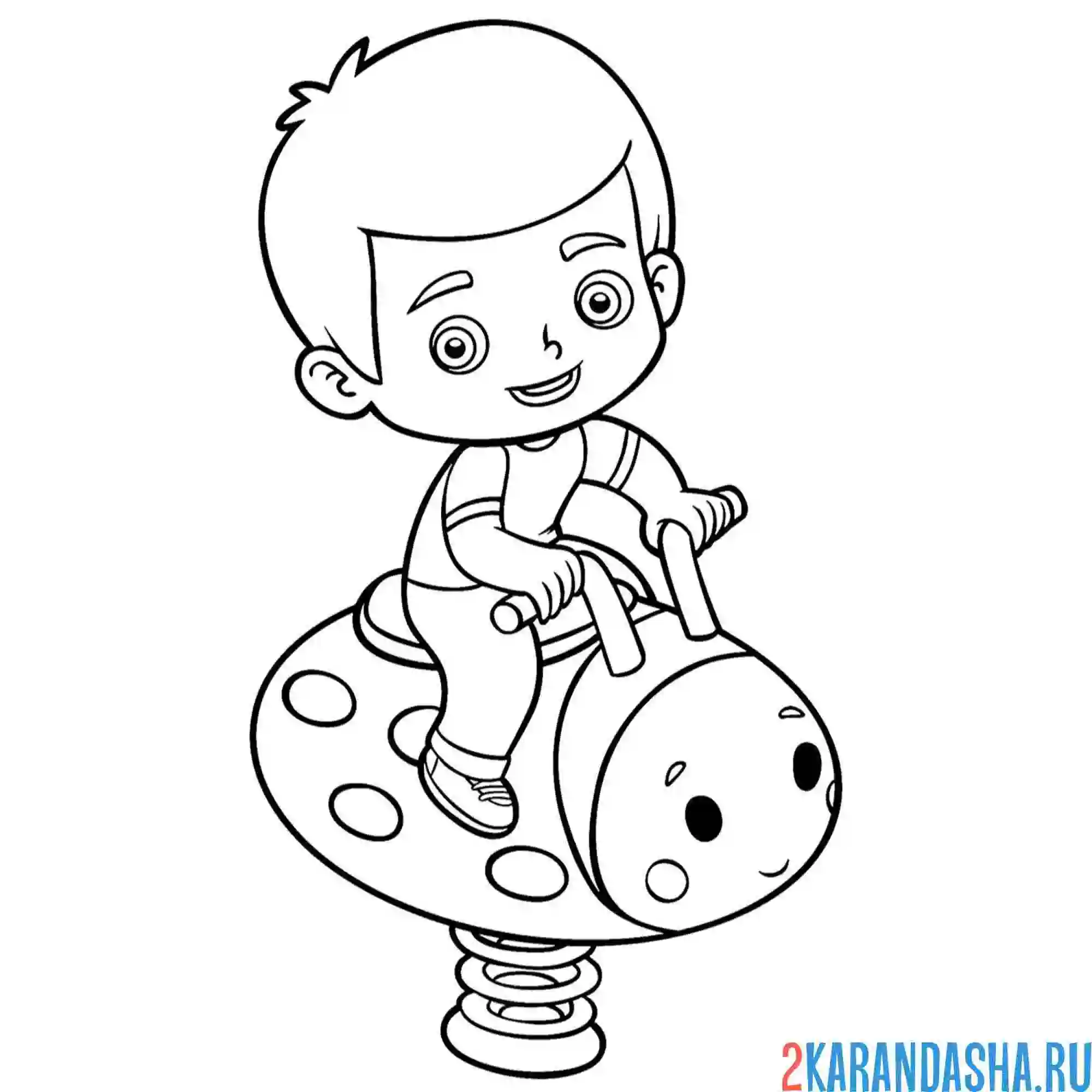 Раскраска божья коровка карусель