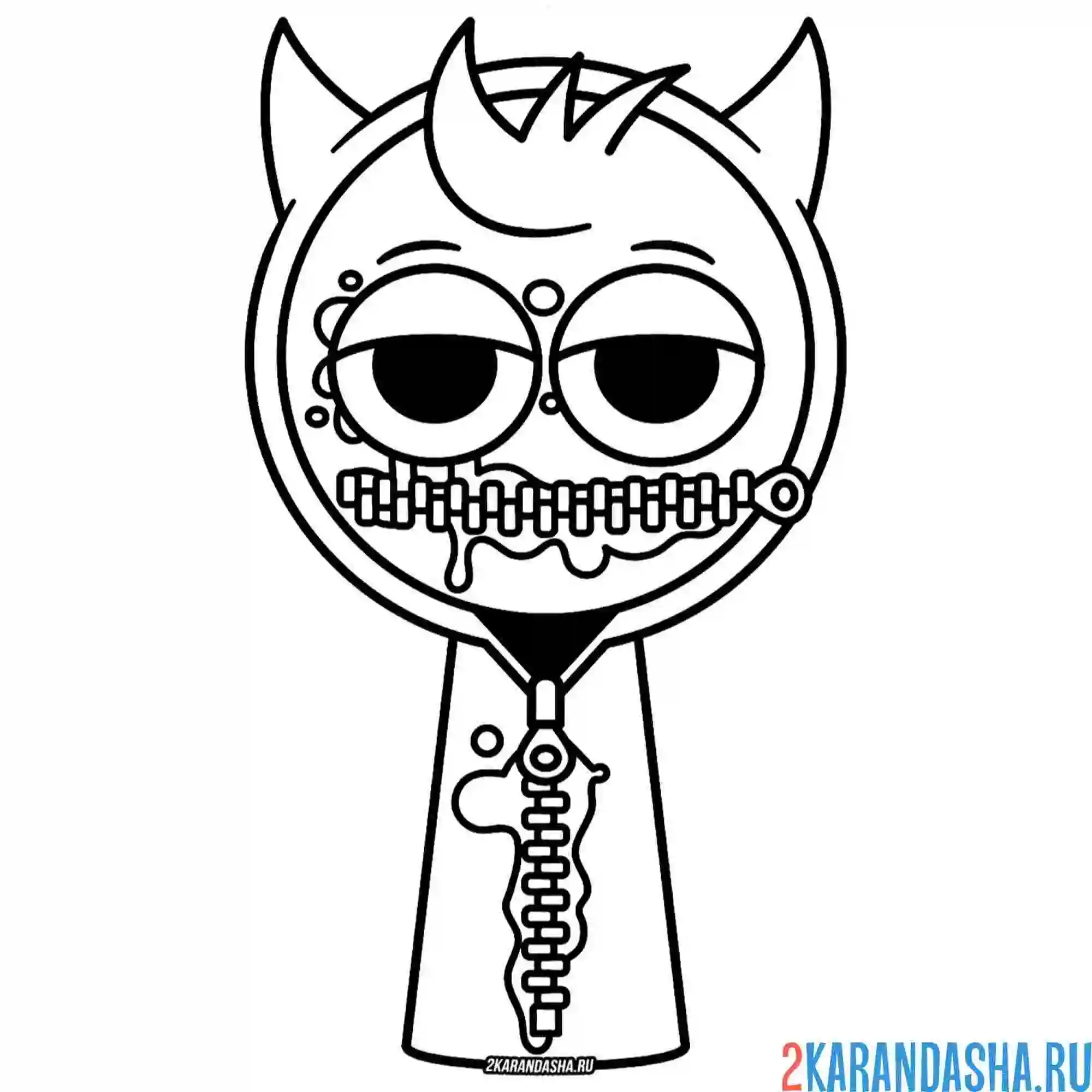 Раскраска спрунки зип