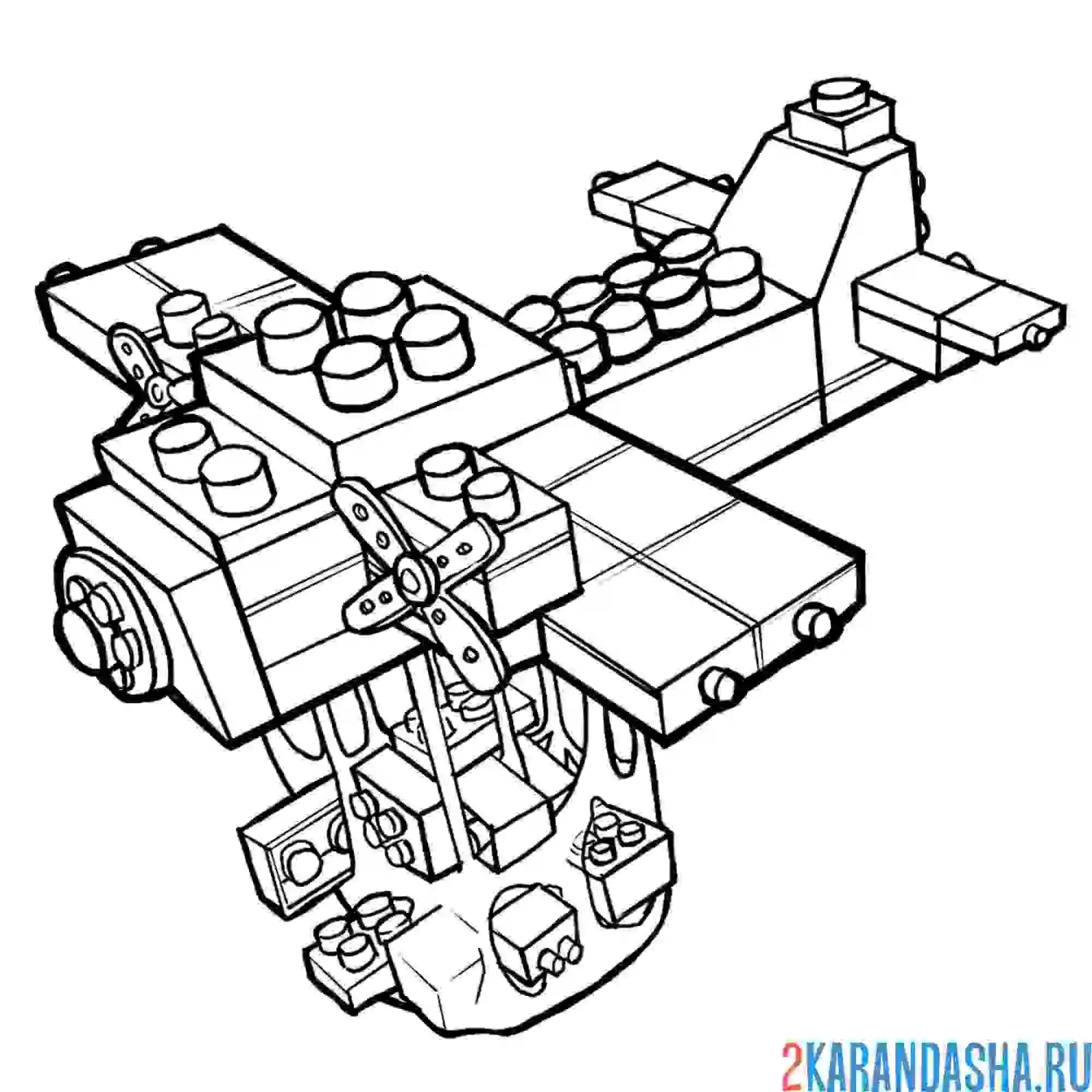Раскраска конструктор самолет