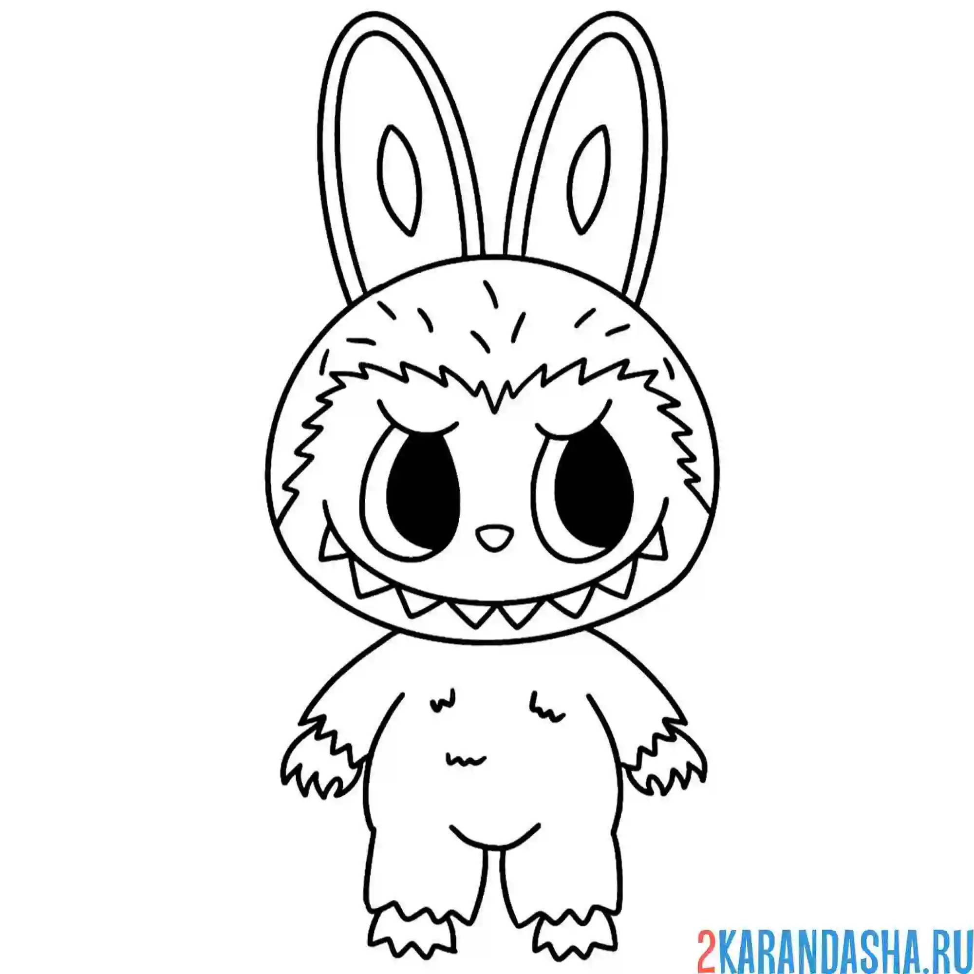 Раскраска лабубу во весь рост