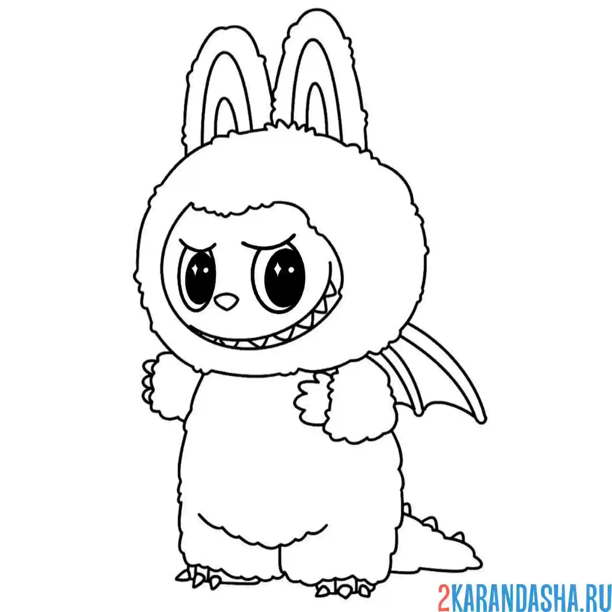 Раскраска белый зимомо