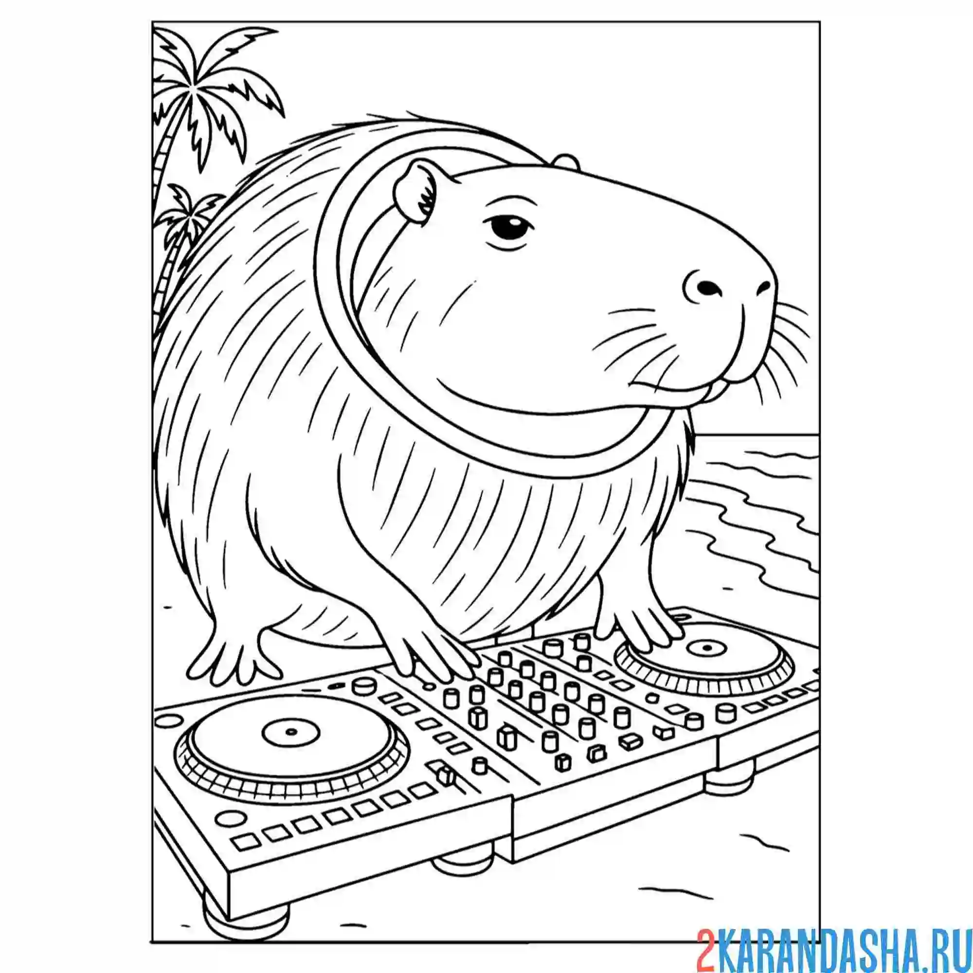 Раскраска burbaloni-lulilolli диджей