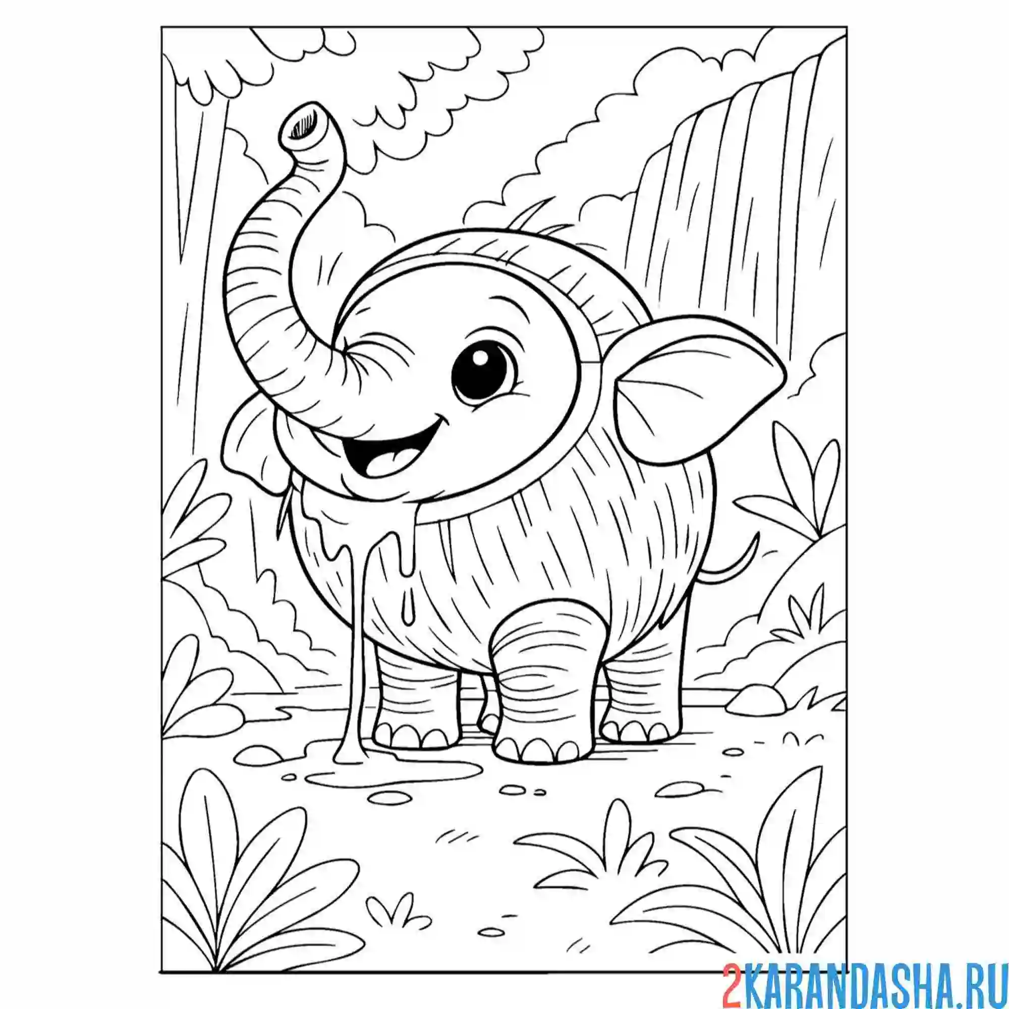 Раскраска кокофанто-элефанто