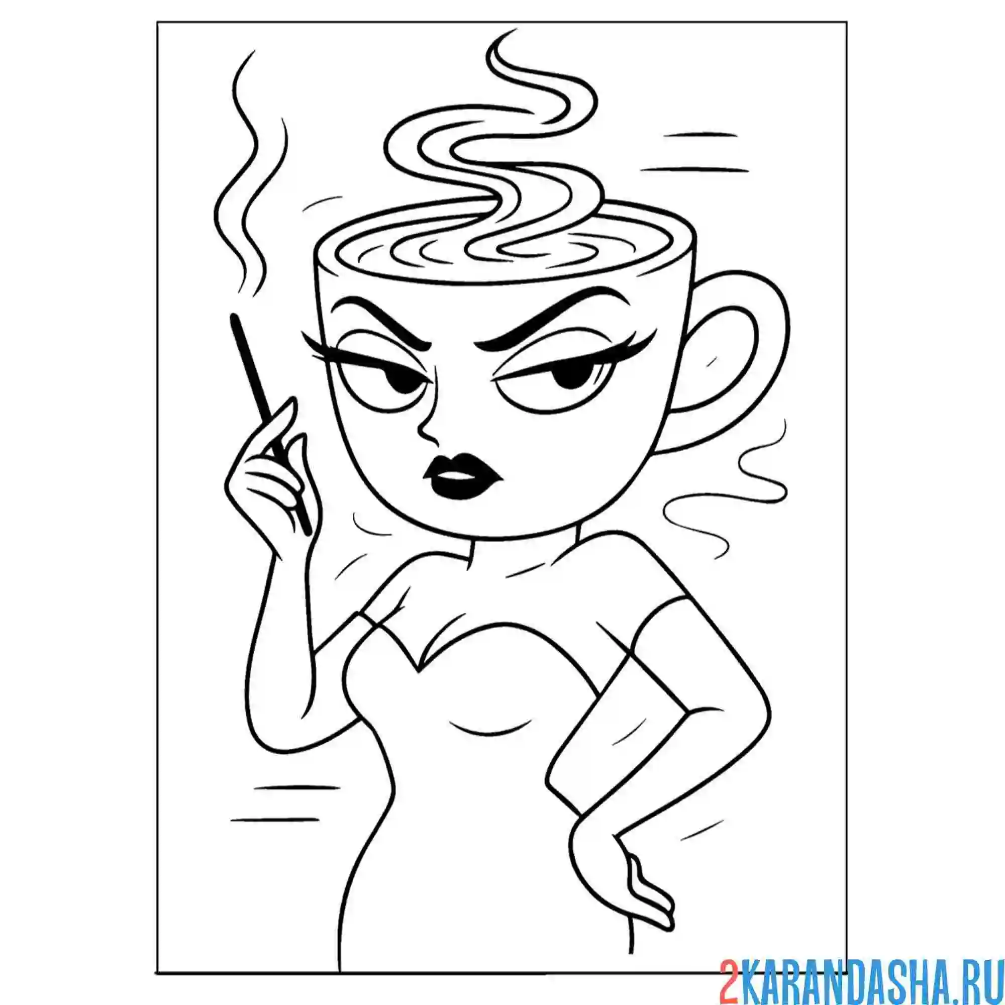 Раскраска эспрессона-сеньорита