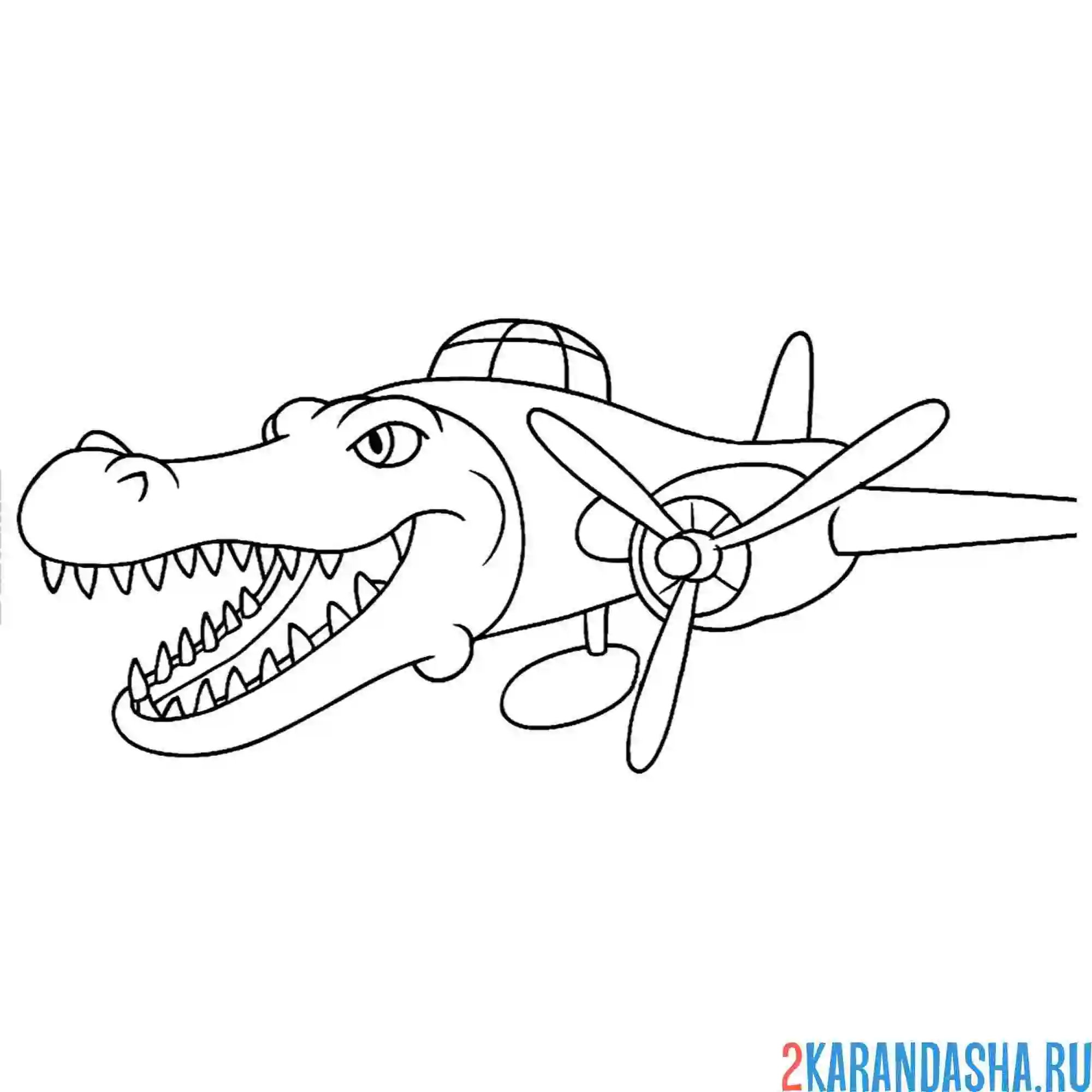 Раскраска бомбардиро крокодило