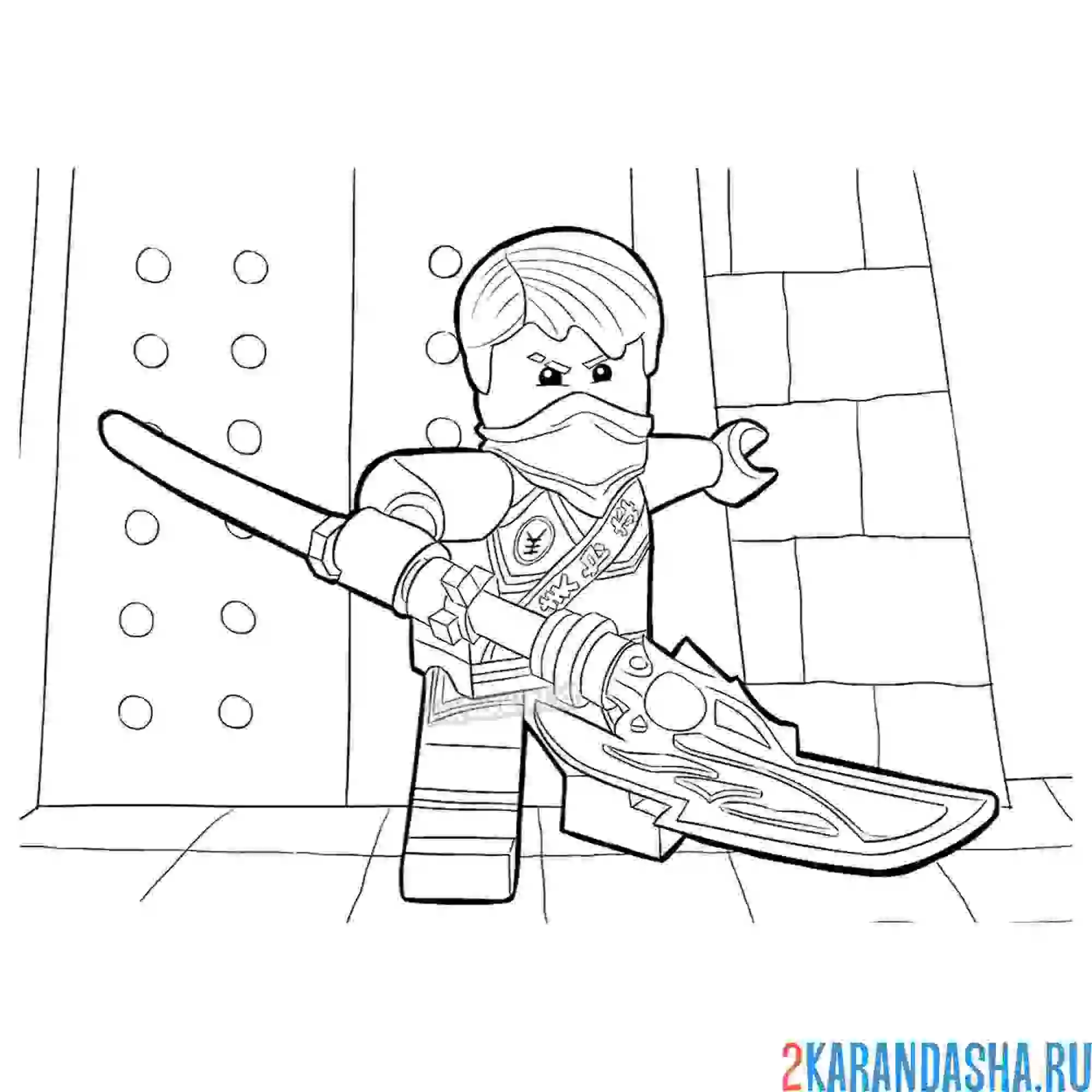 Раскраска ниндзяго коул