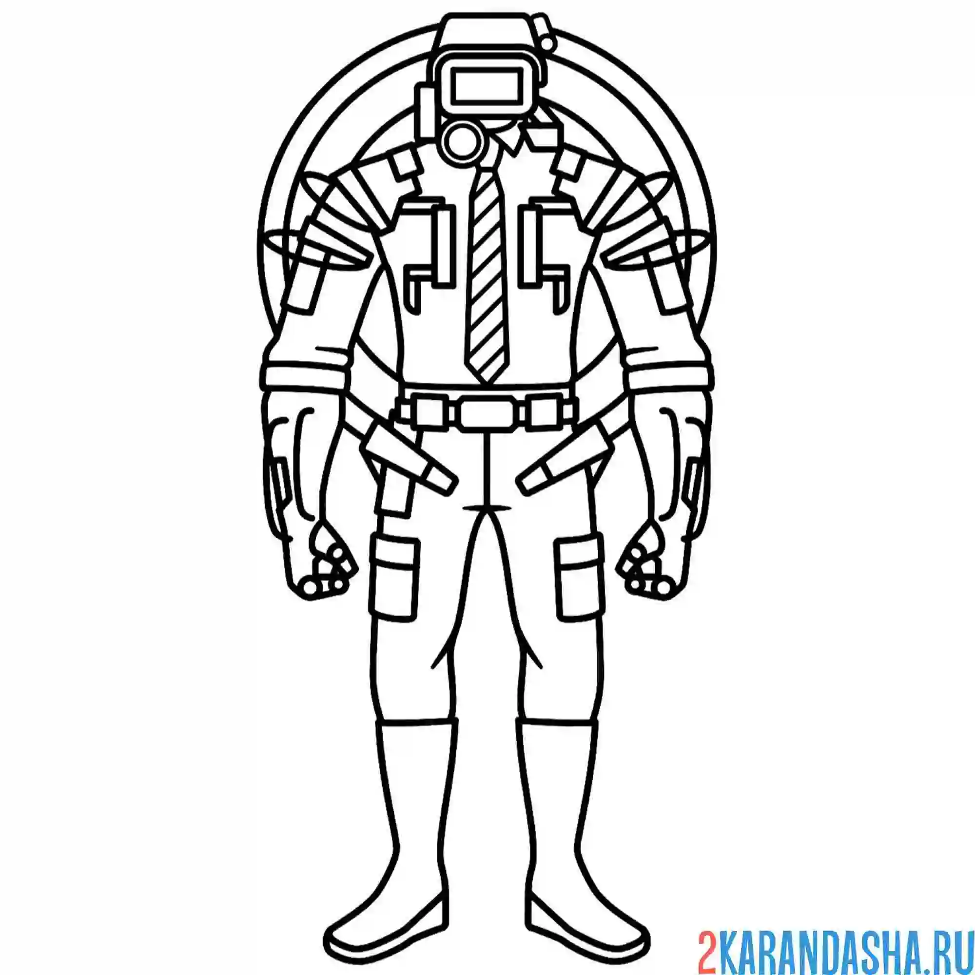 Раскраска камерамэн ch4d