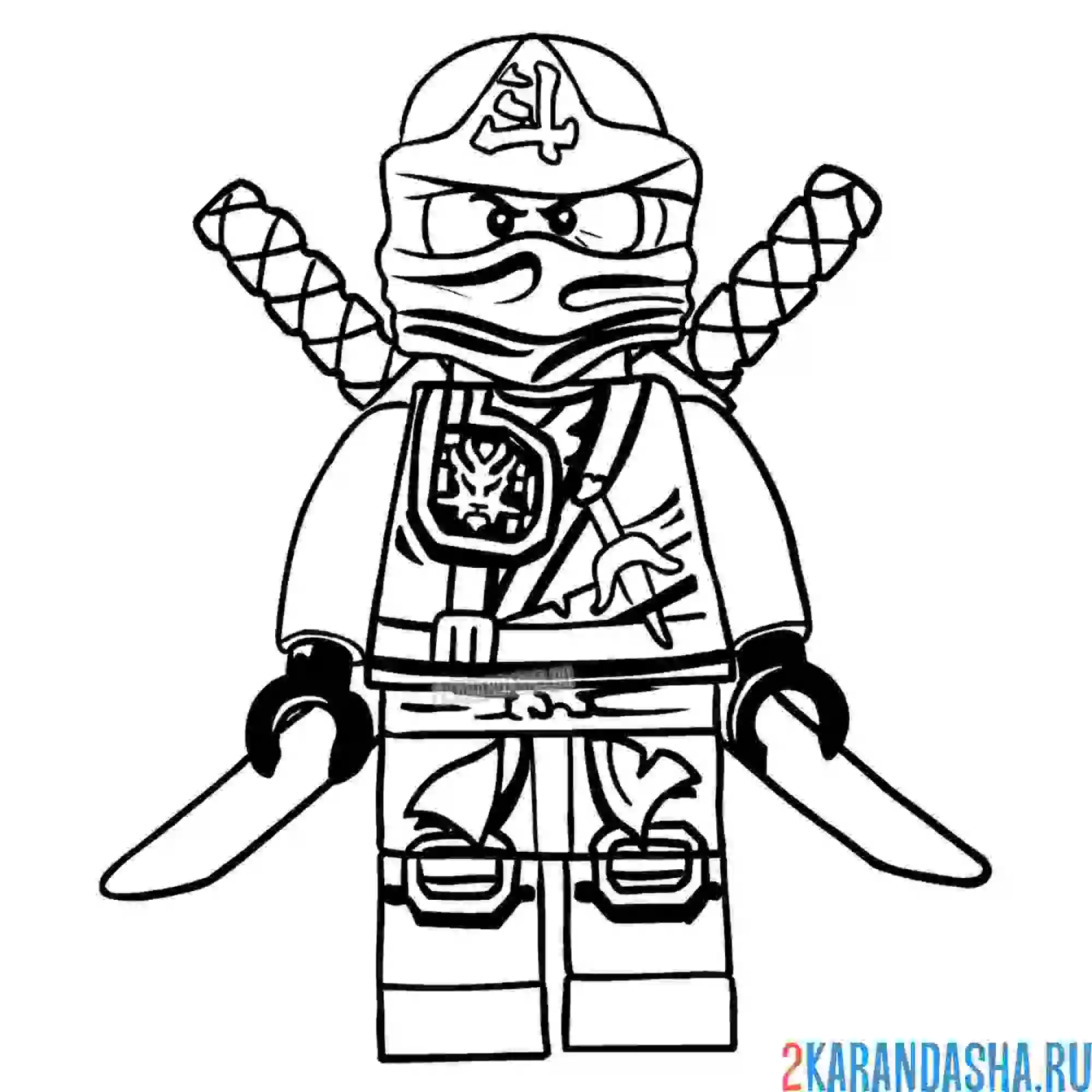 Раскраска ниндзяго ллойд