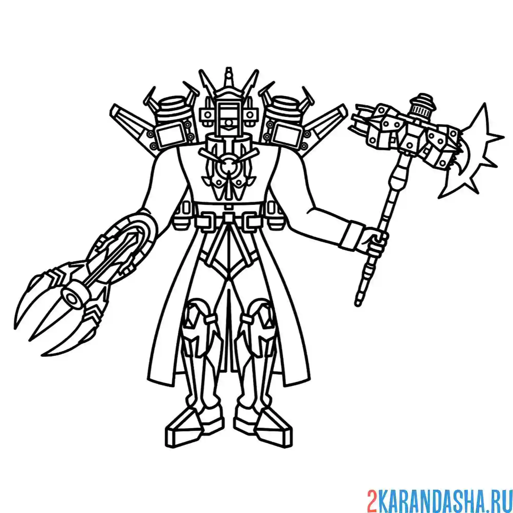 Раскраска апгрейд титан камерамэн 3.0