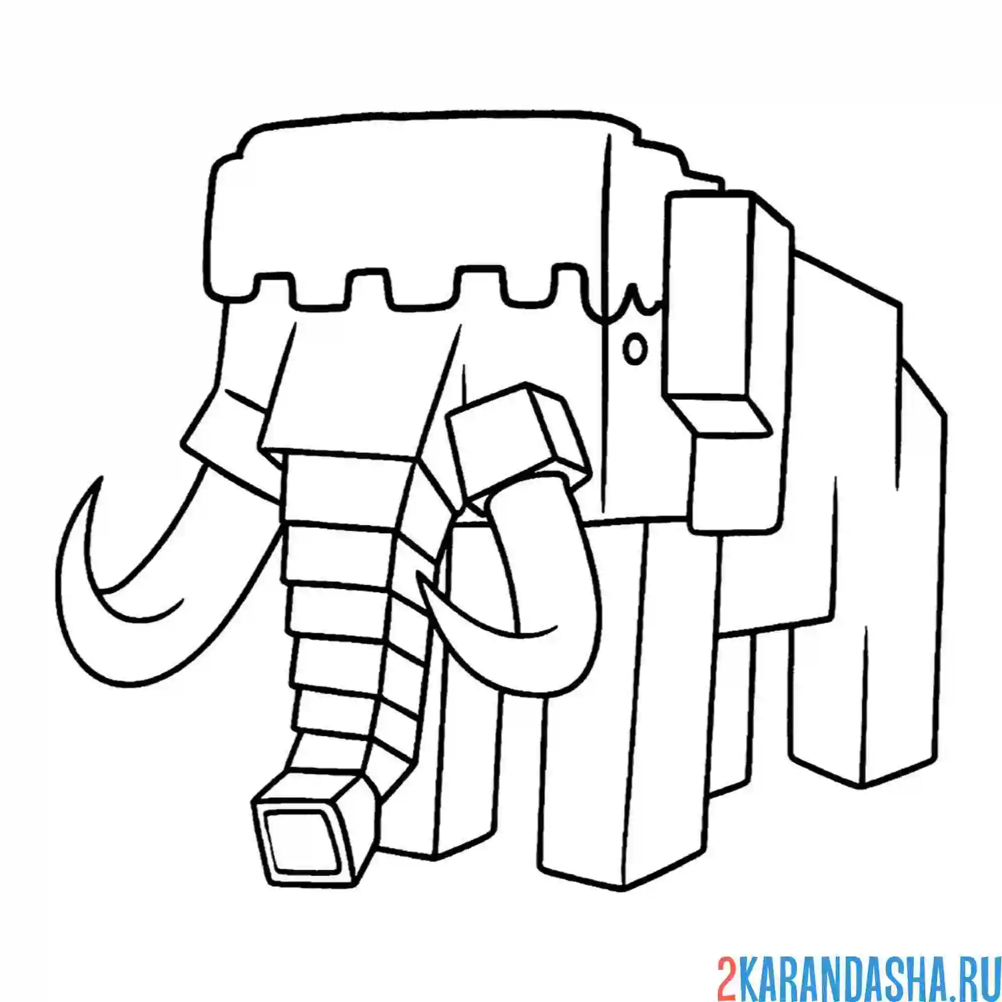 Раскраска 99 ночей в лесу мамонт