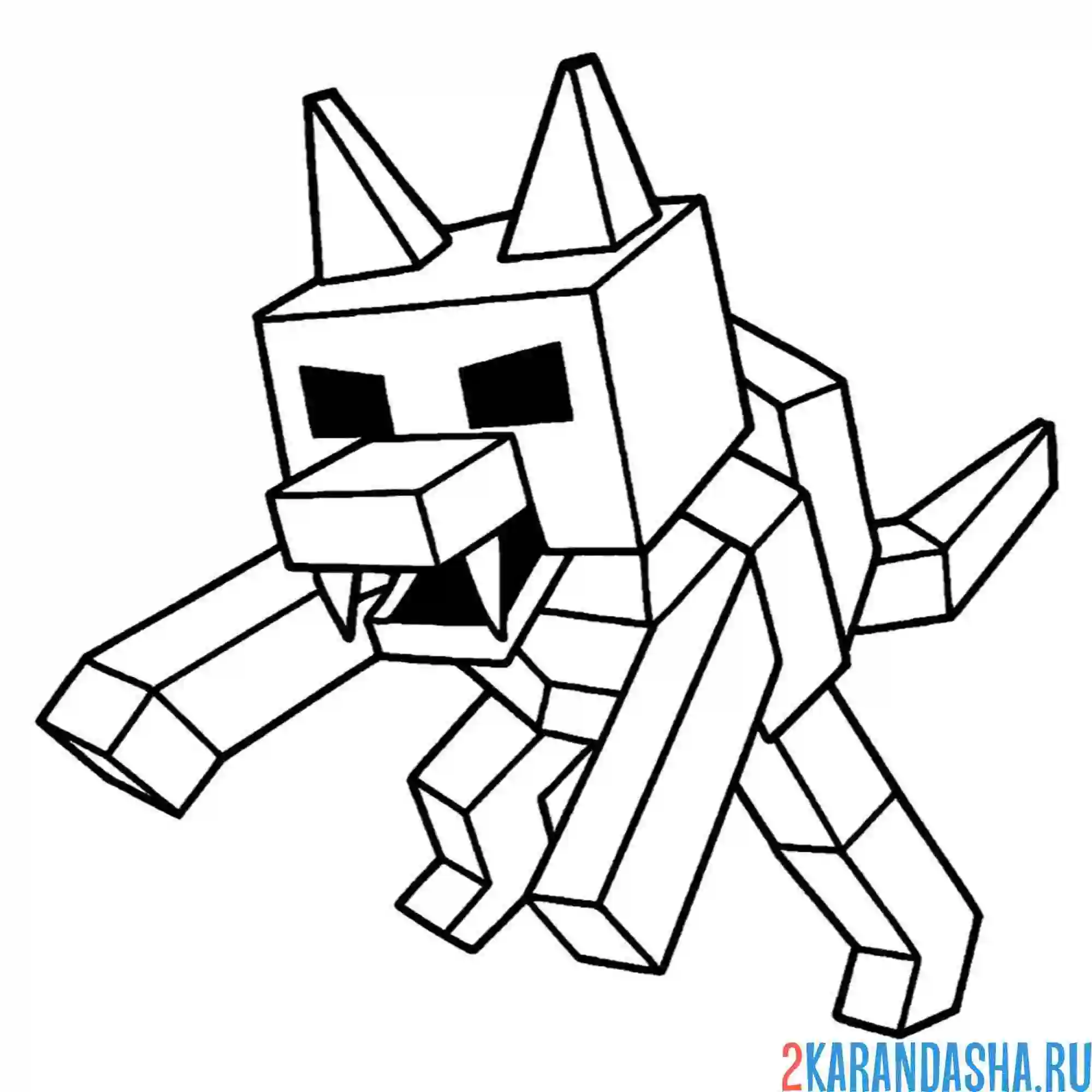 Раскраска 99 ночей в лесу волк прыжок