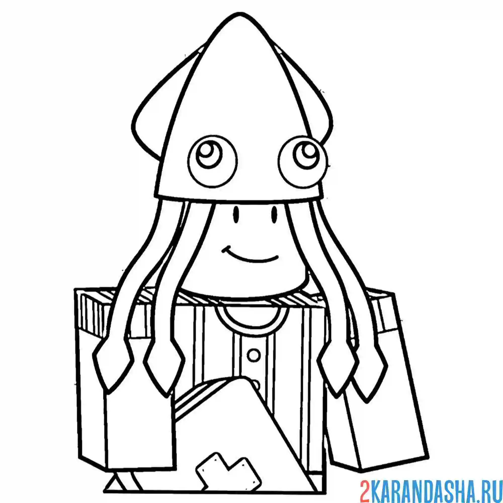 Раскраска 99 ночей в лесу squid kid