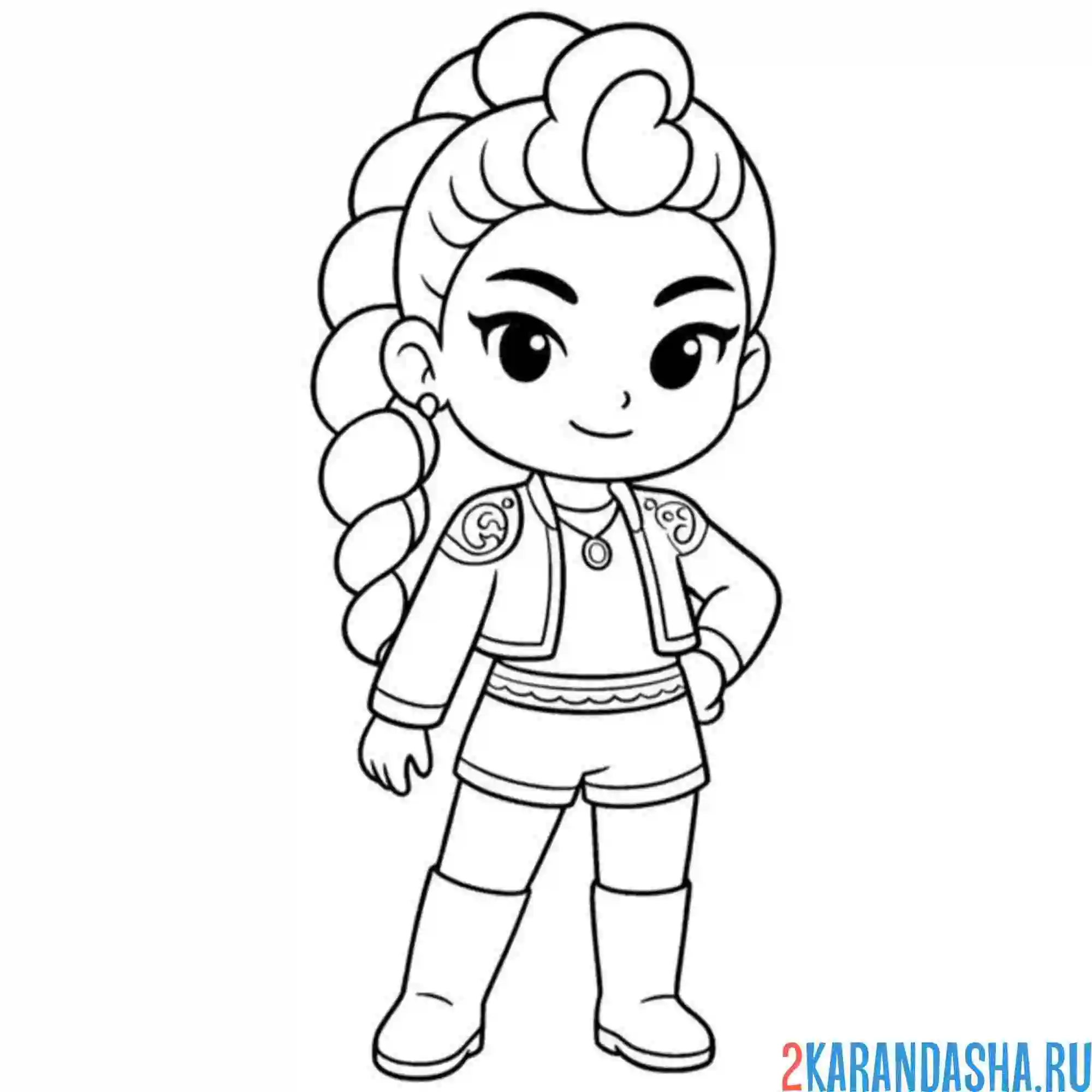 Раскраска руми из хантрикс