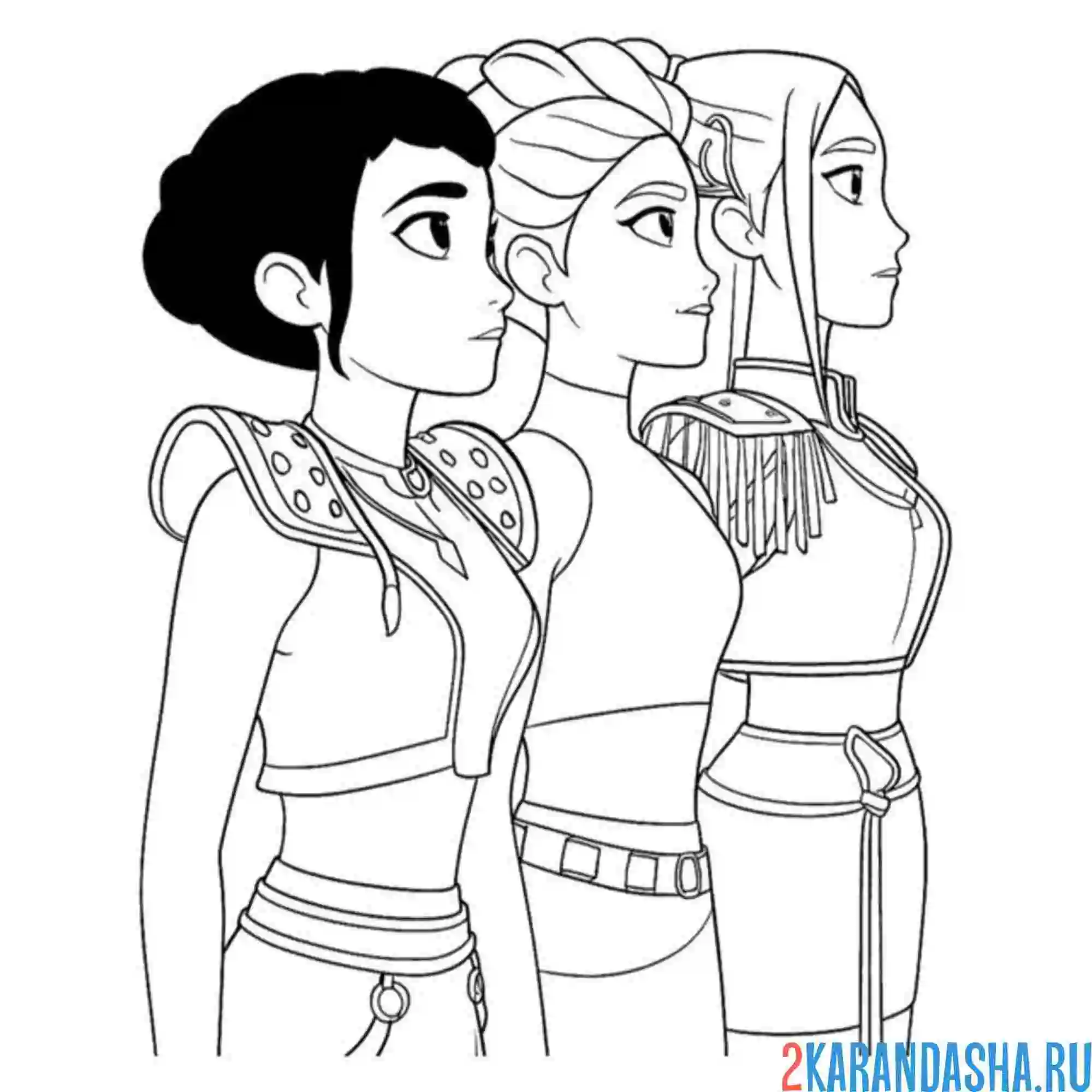Раскраска хантрикс мира, зои, руми