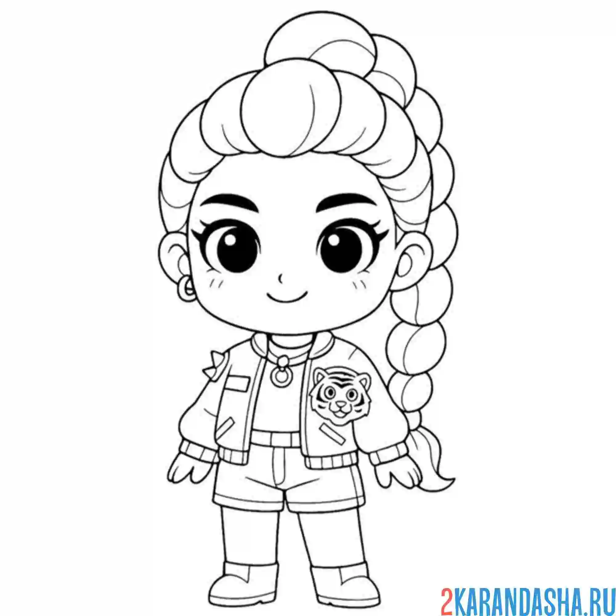 Раскраска хантрикс персонаж мира