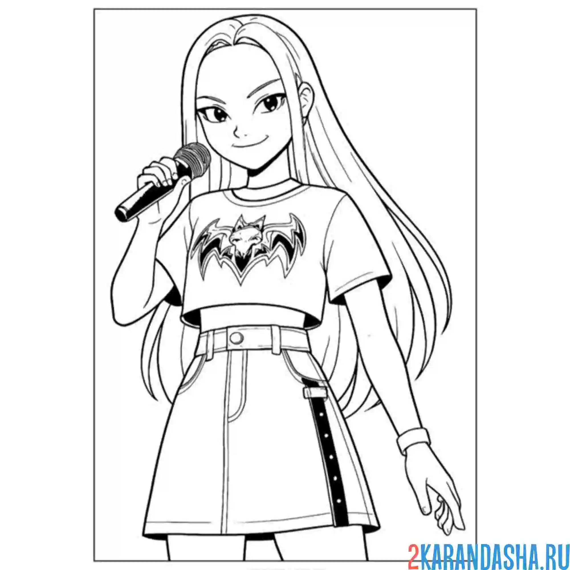 Раскраска руми из кей-поп-охотницы на демонов