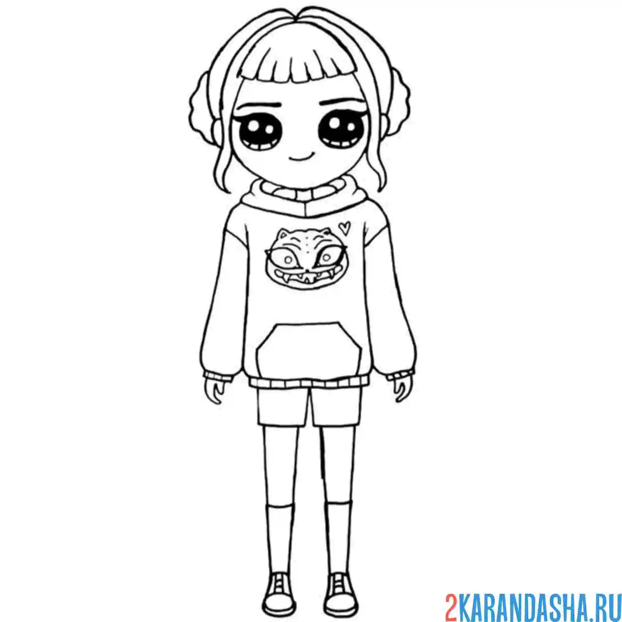 Раскраска зои персонаж хантрикс