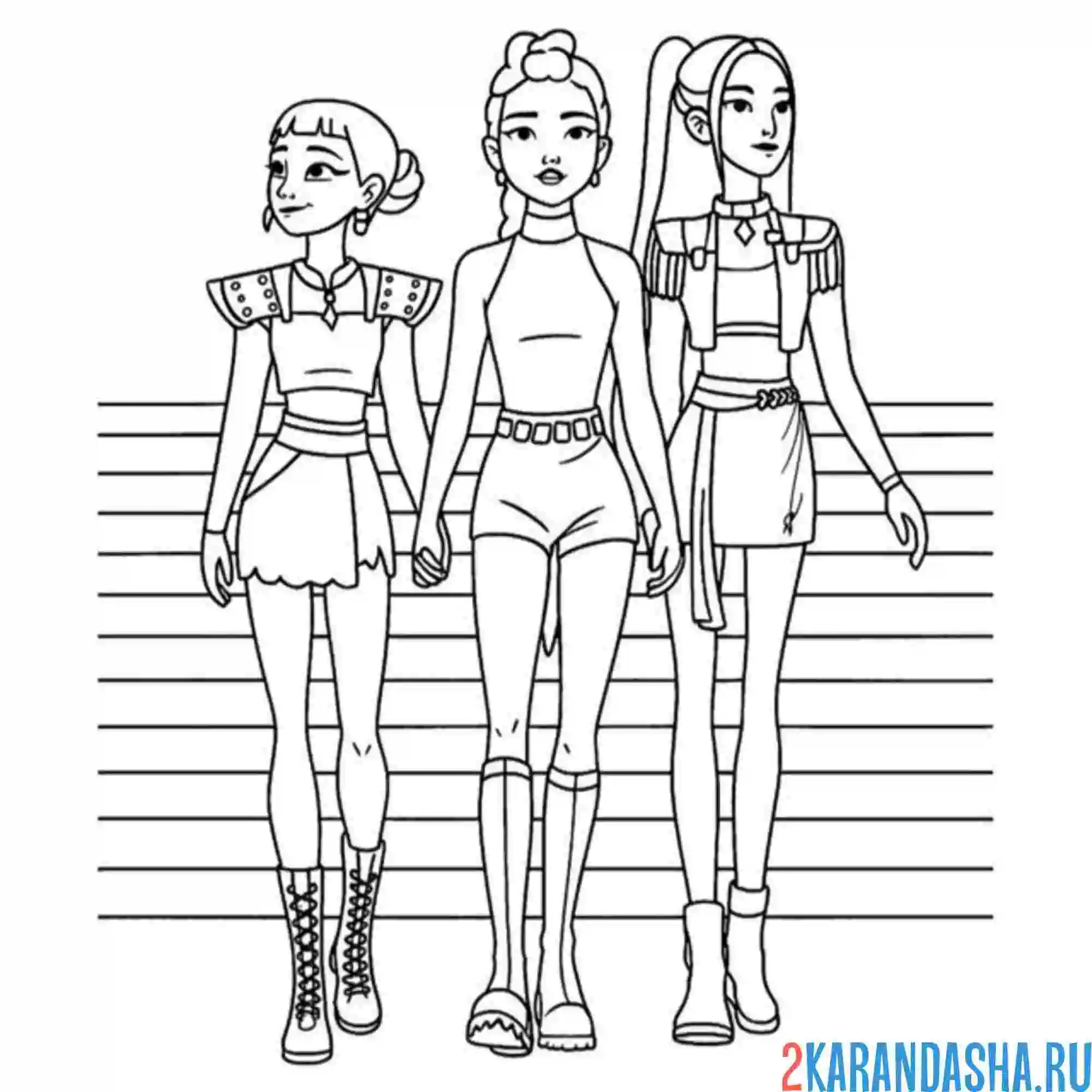 Раскраска на прогулеке хантрикс