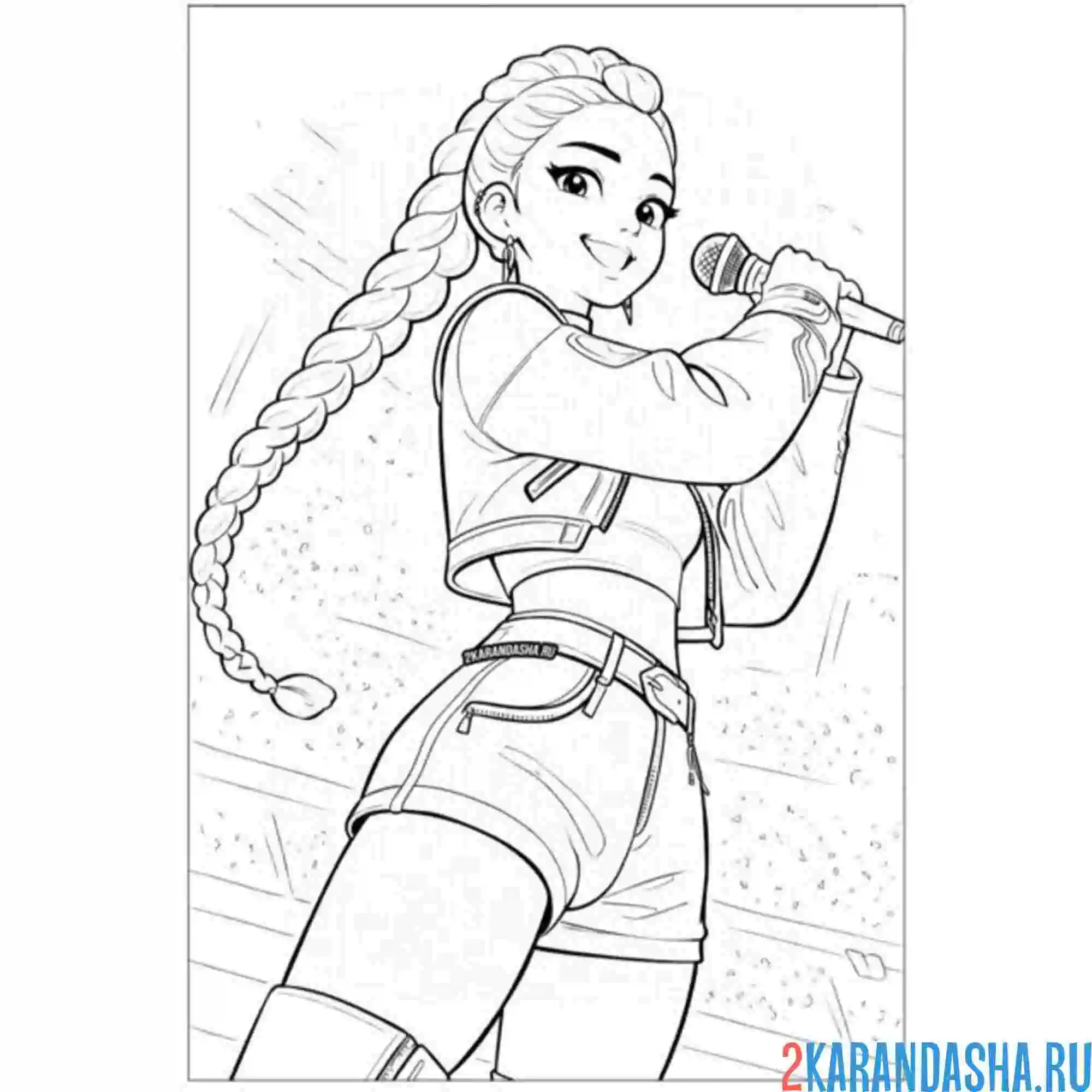 Раскраска руми на сцене поет хантрикс