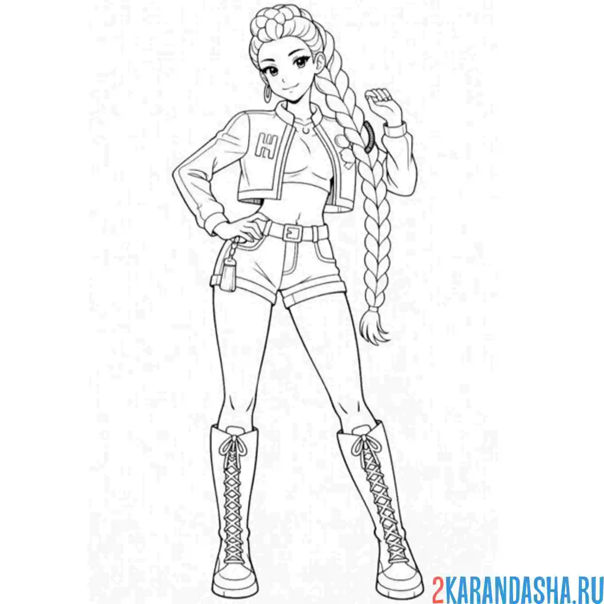 Раскраска руми в полный рост хантрикс