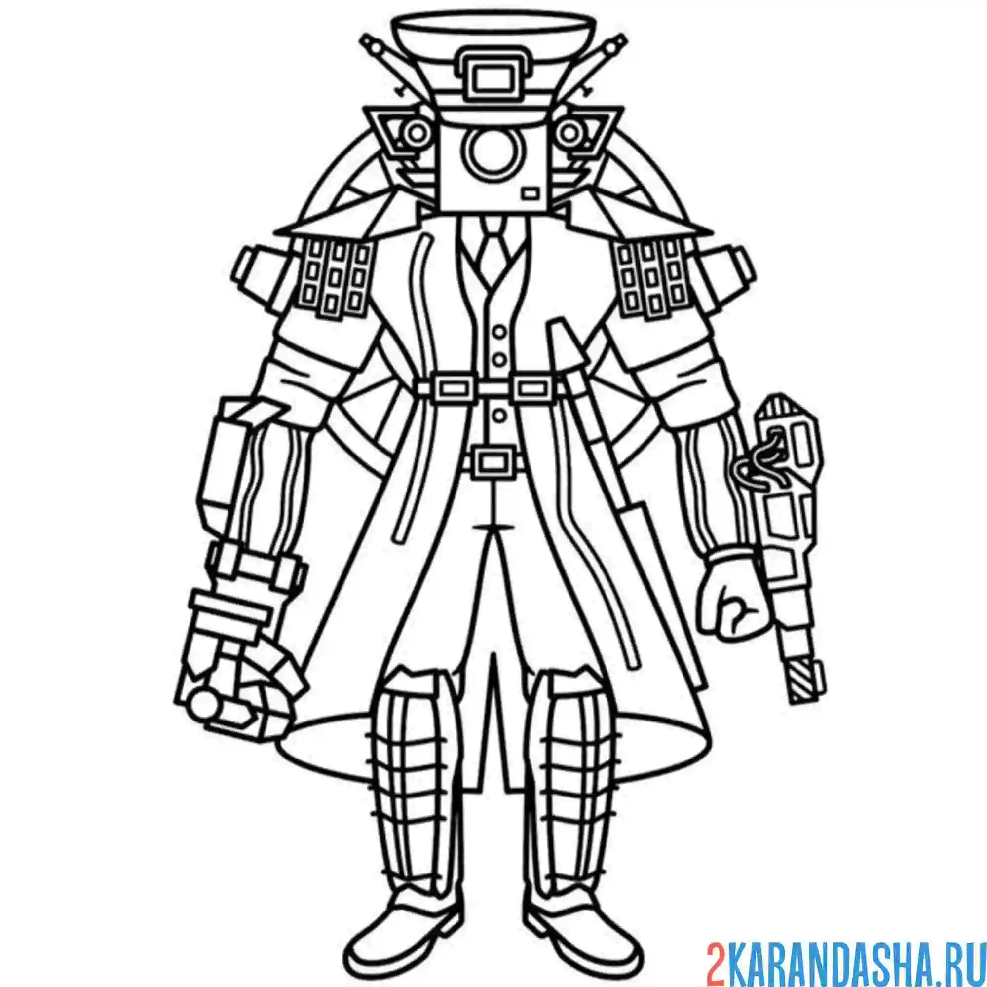 Раскраска астро большой камерамен апгрейд