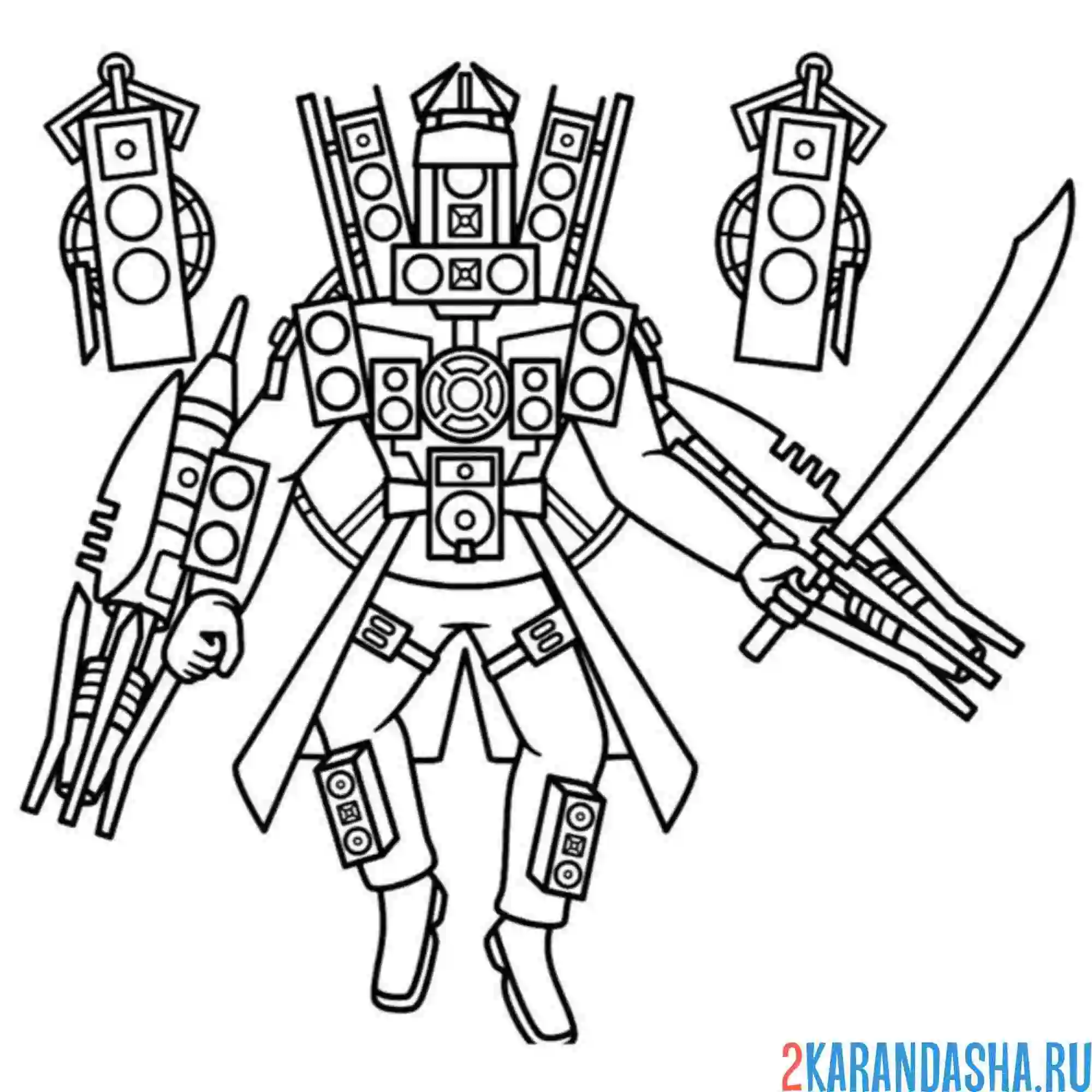 Раскраска астро титан спикермен 3.0