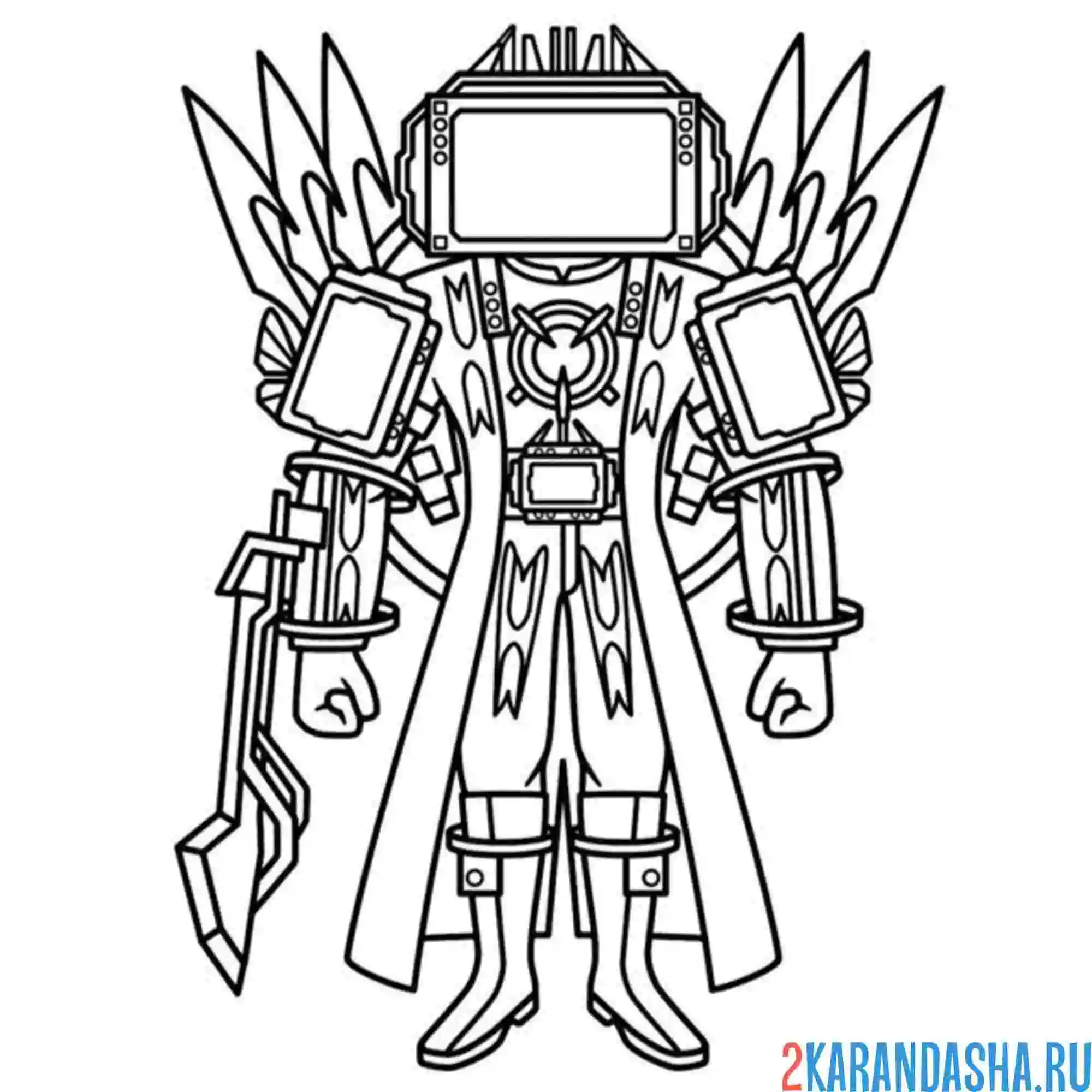 Раскраска титан синемамэн