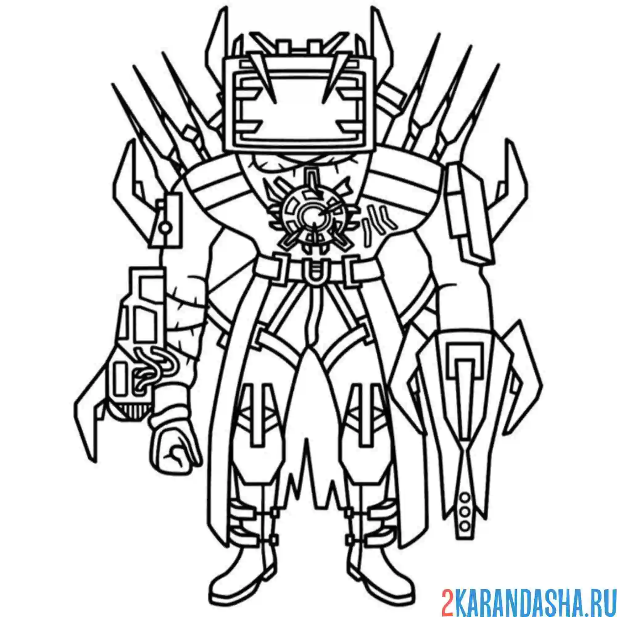 Раскраска watchman of doom disinfected