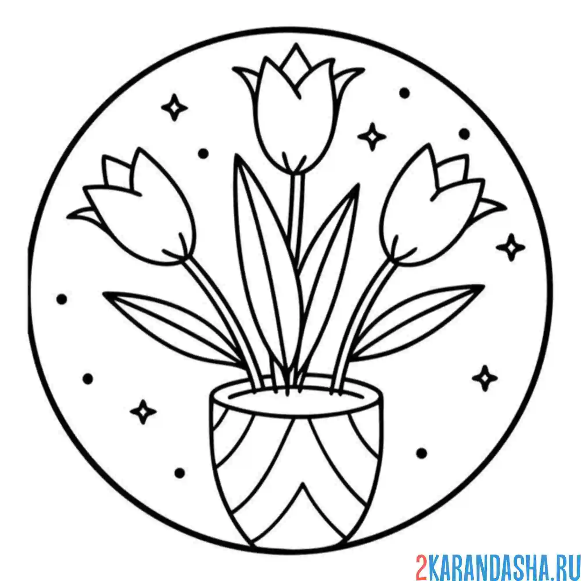 Раскраска ландыши крупные