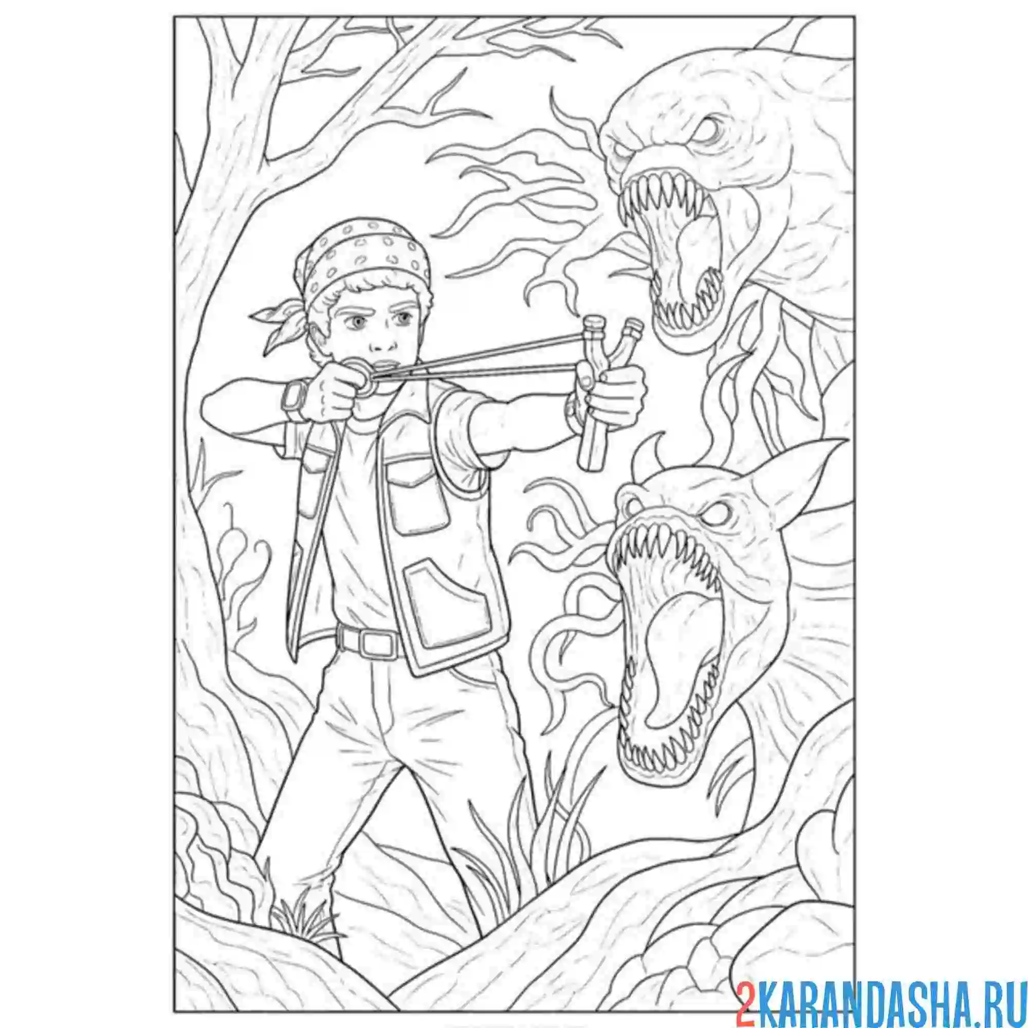 Раскраска лукас осд очень странные дела