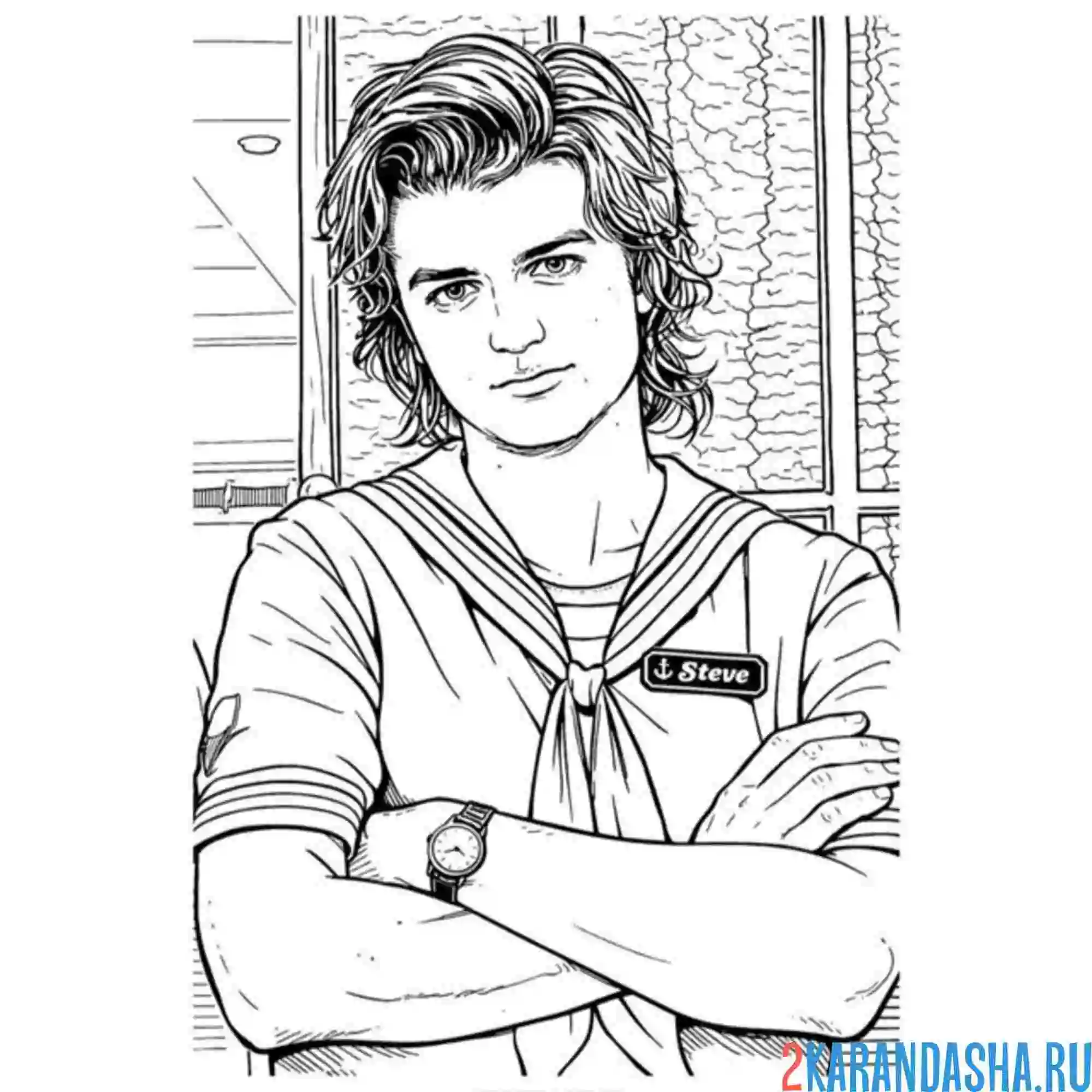 Раскраска стив продавец мороженого очень странные дела осд