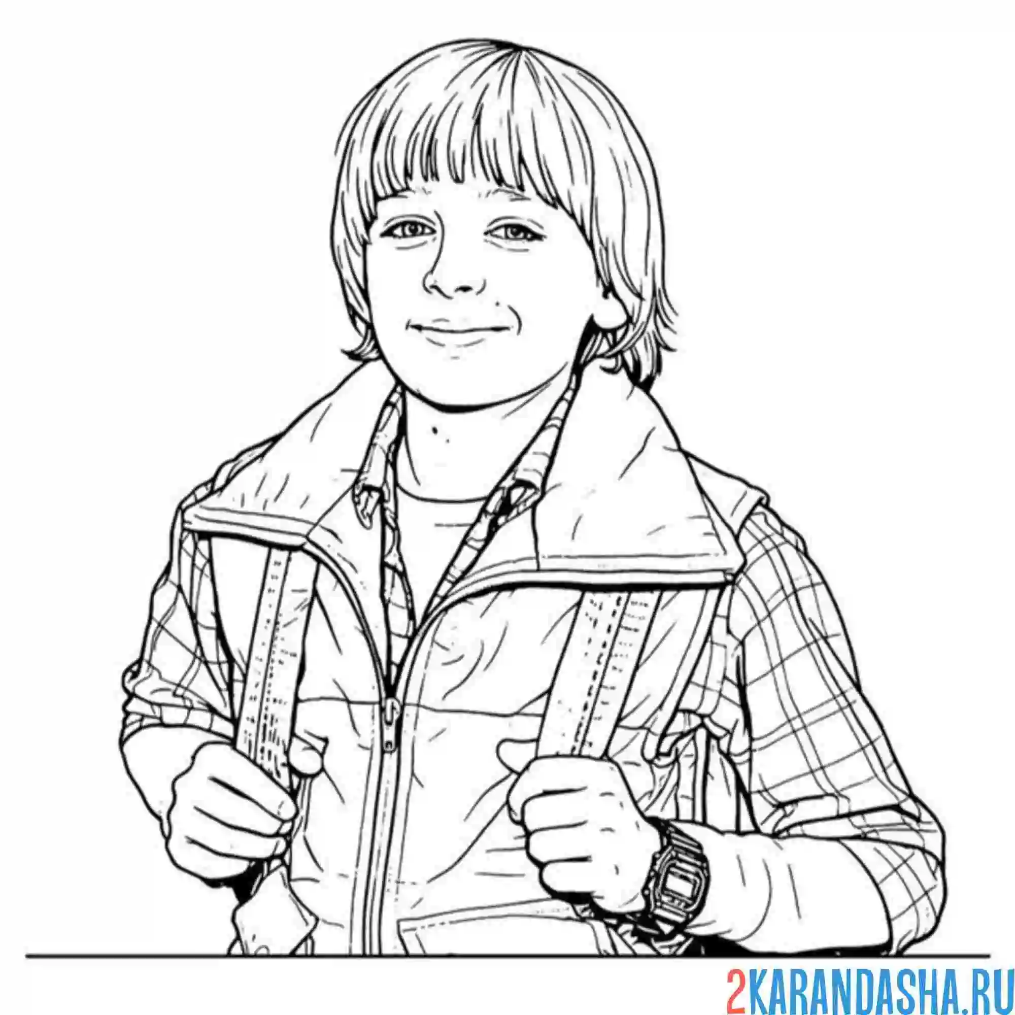 Раскраска уилл маленький очень странные дела осд