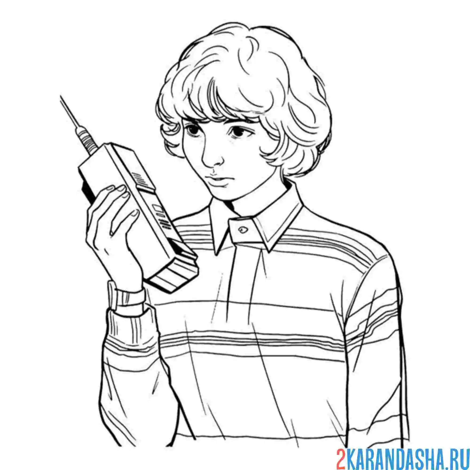 Раскраска майк с рацией очень странные дела осд