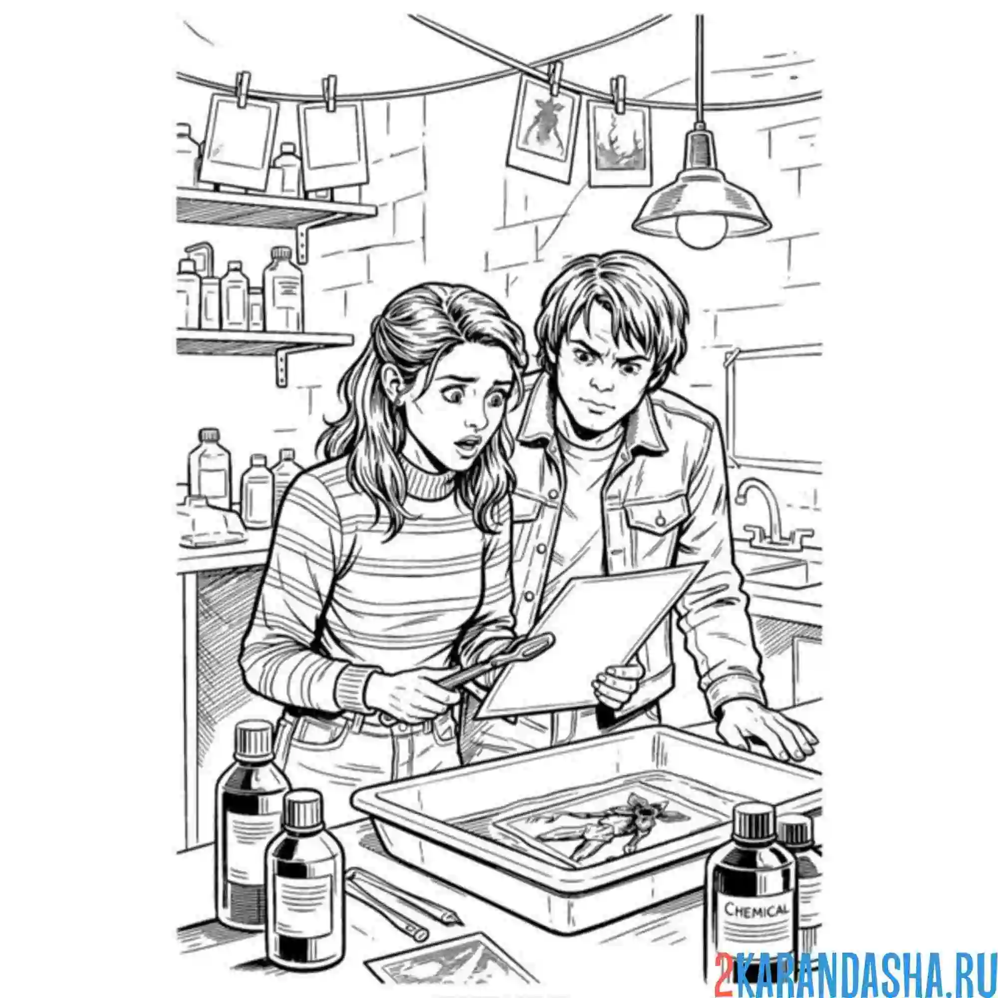 Раскраска нэнси и джонатан фото осд (очень странные дела)