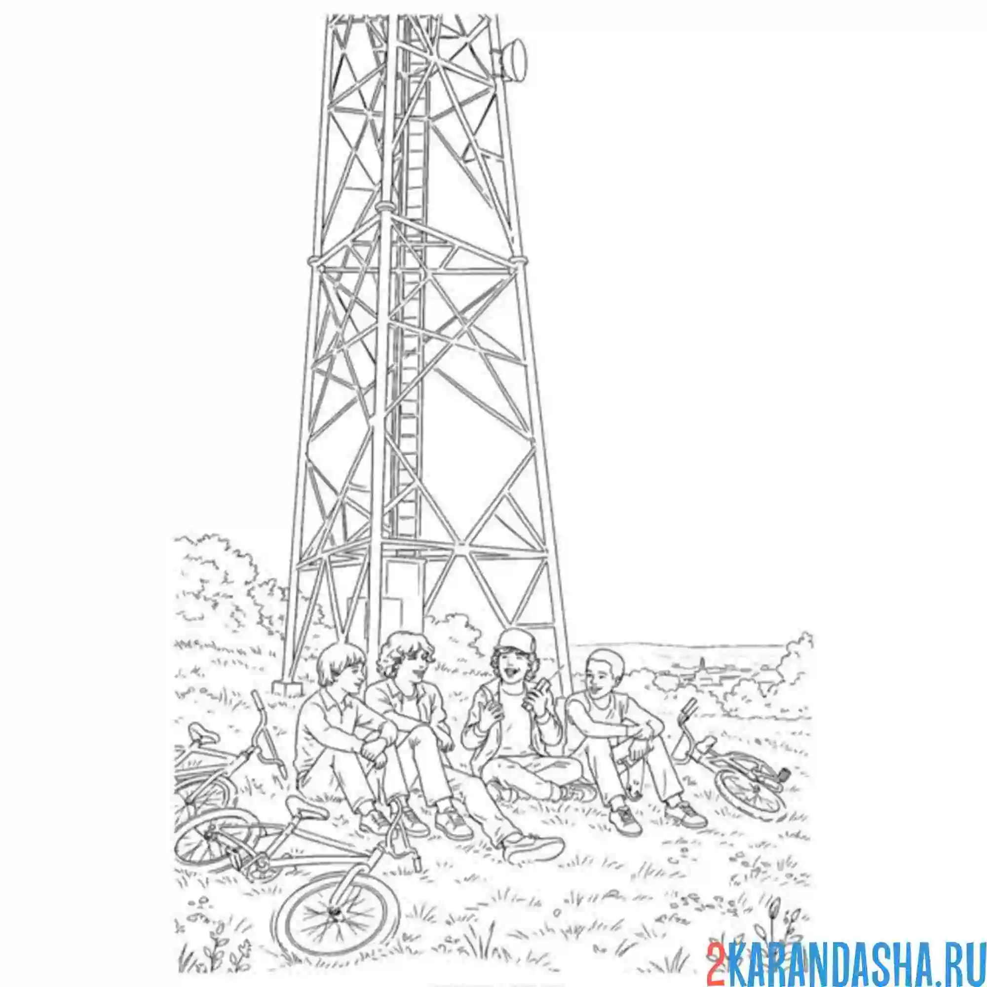 Раскраска отдыхают осд (очень странные дела)