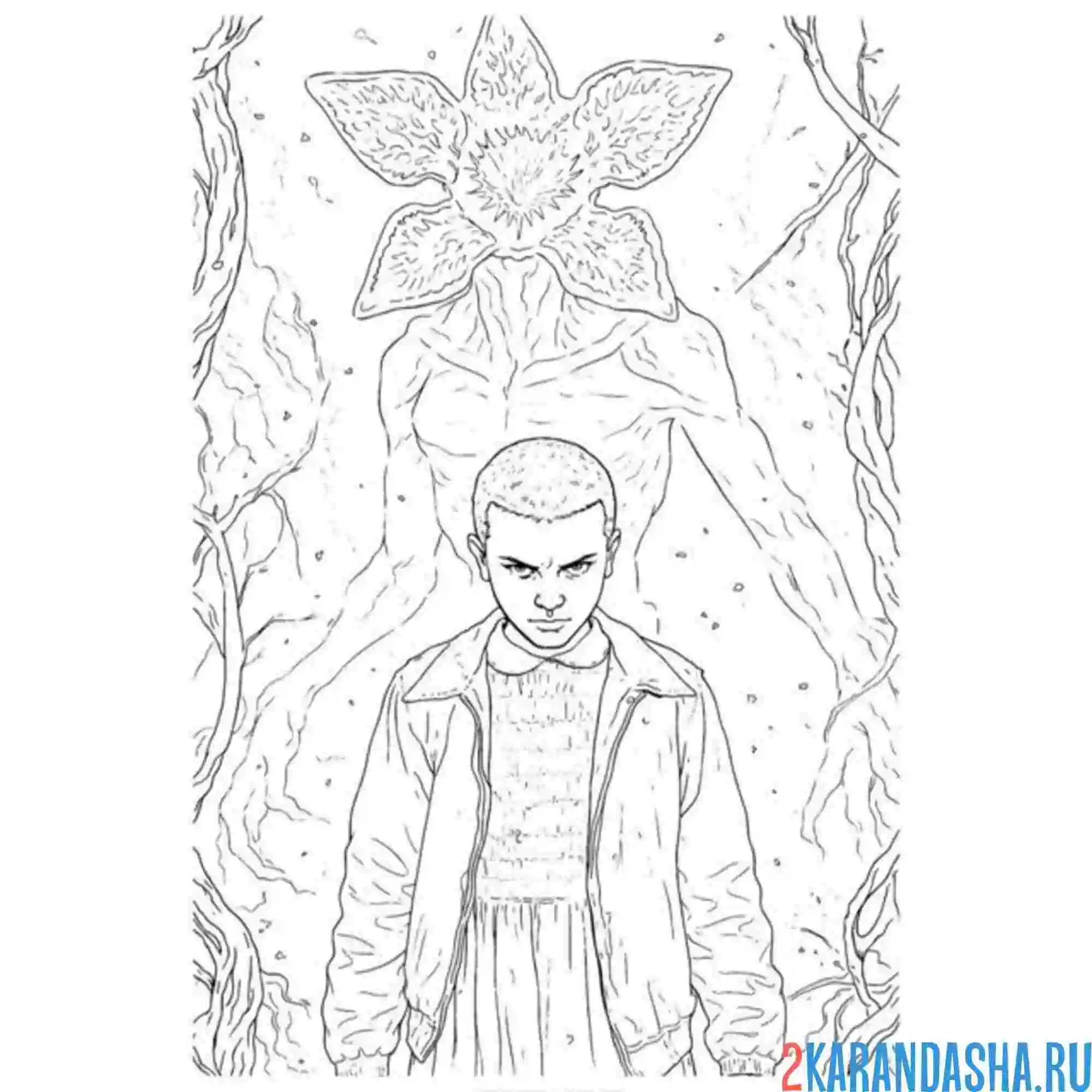 Раскраска 11 и демогоргон осд (очень странные дела)