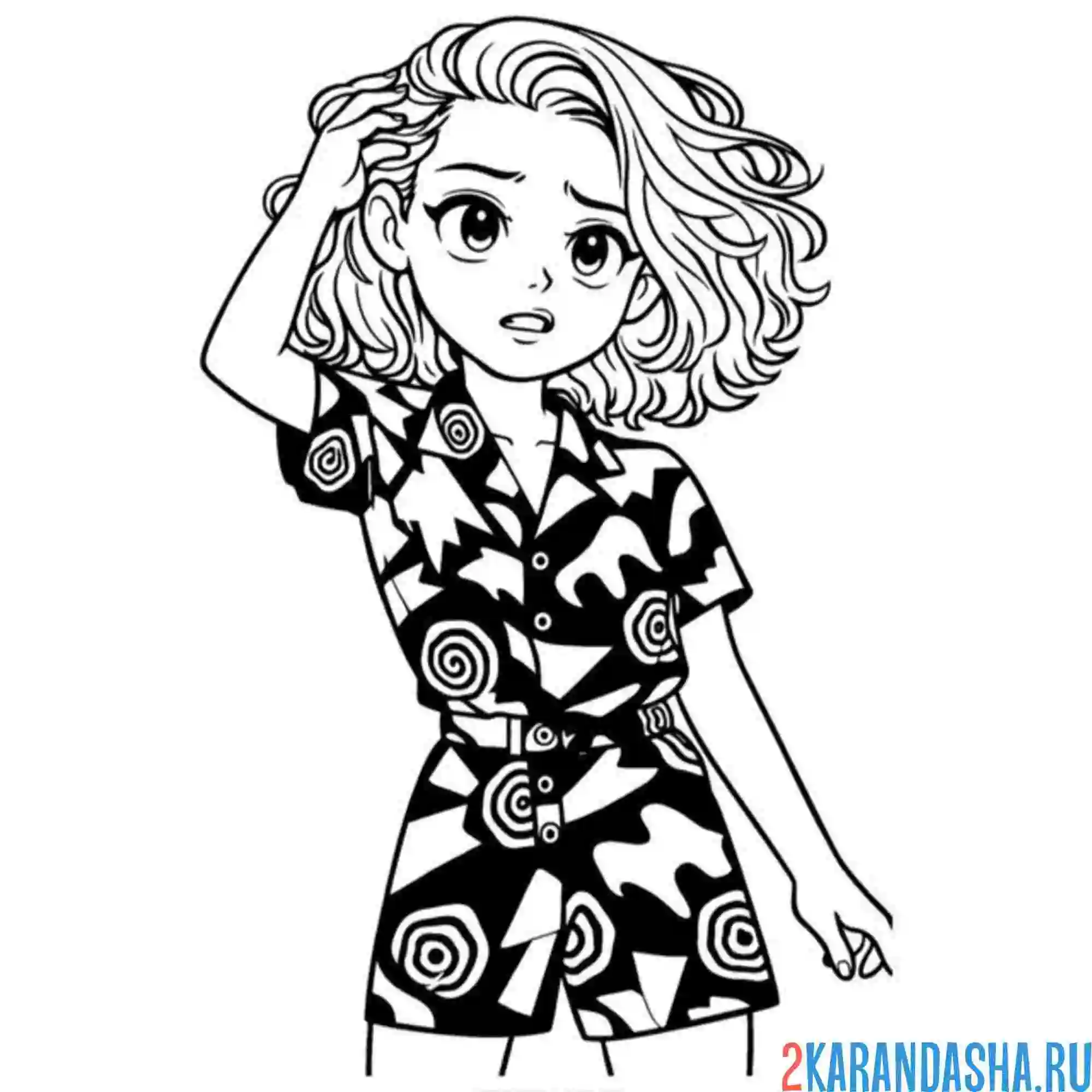 Раскраска аниме 11 осд (очень странные дела)