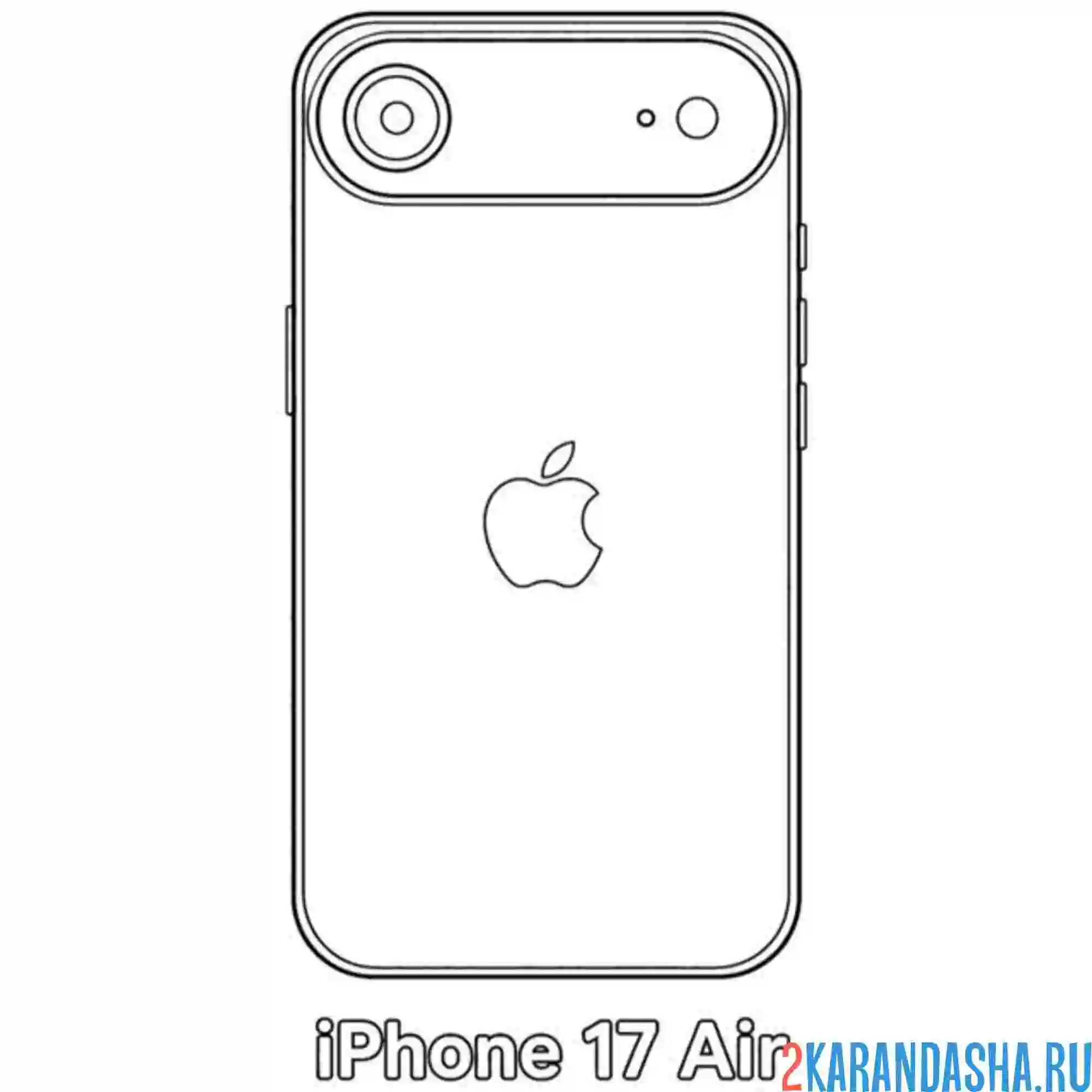 Раскраска айфрон 17 air iphone