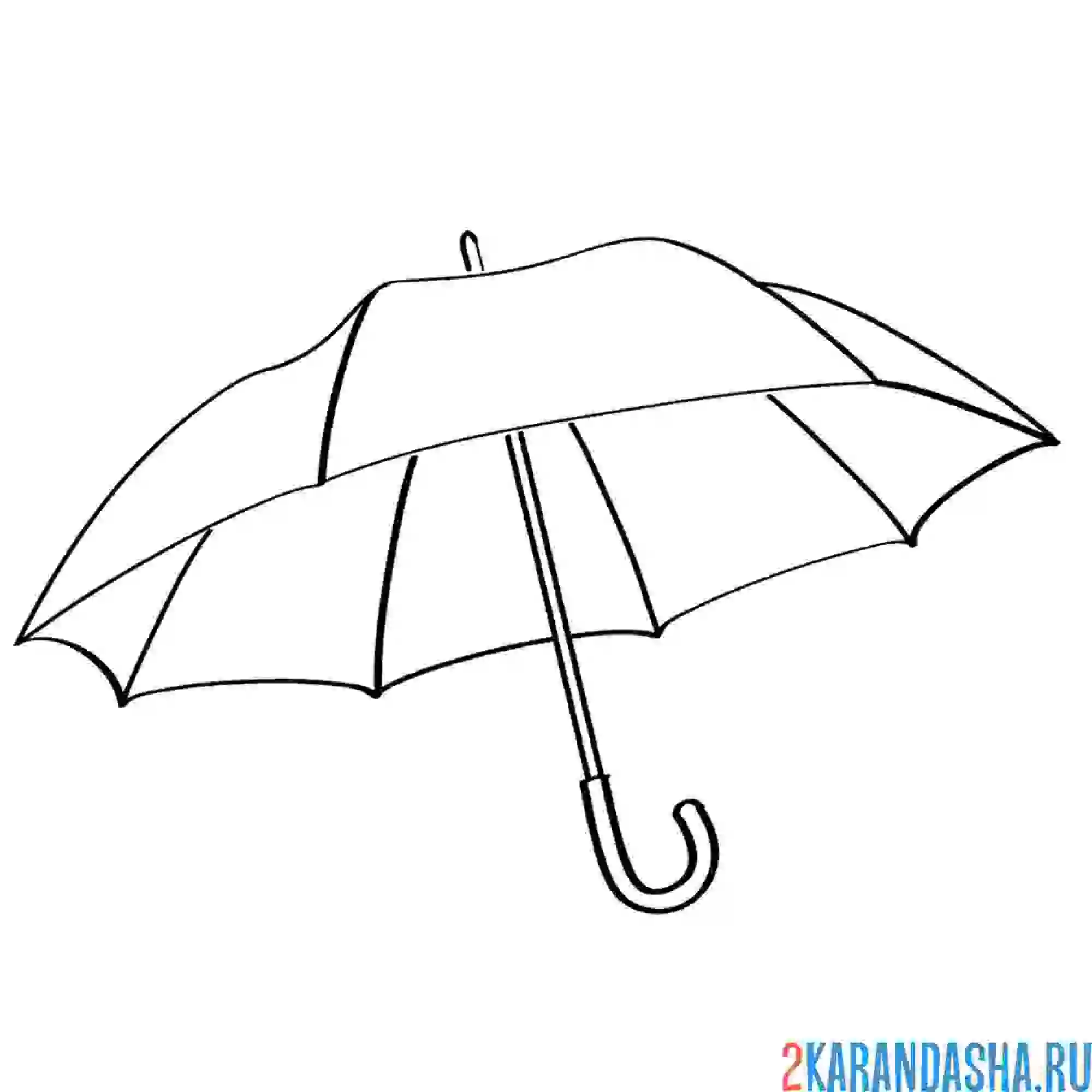Раскраска зонт