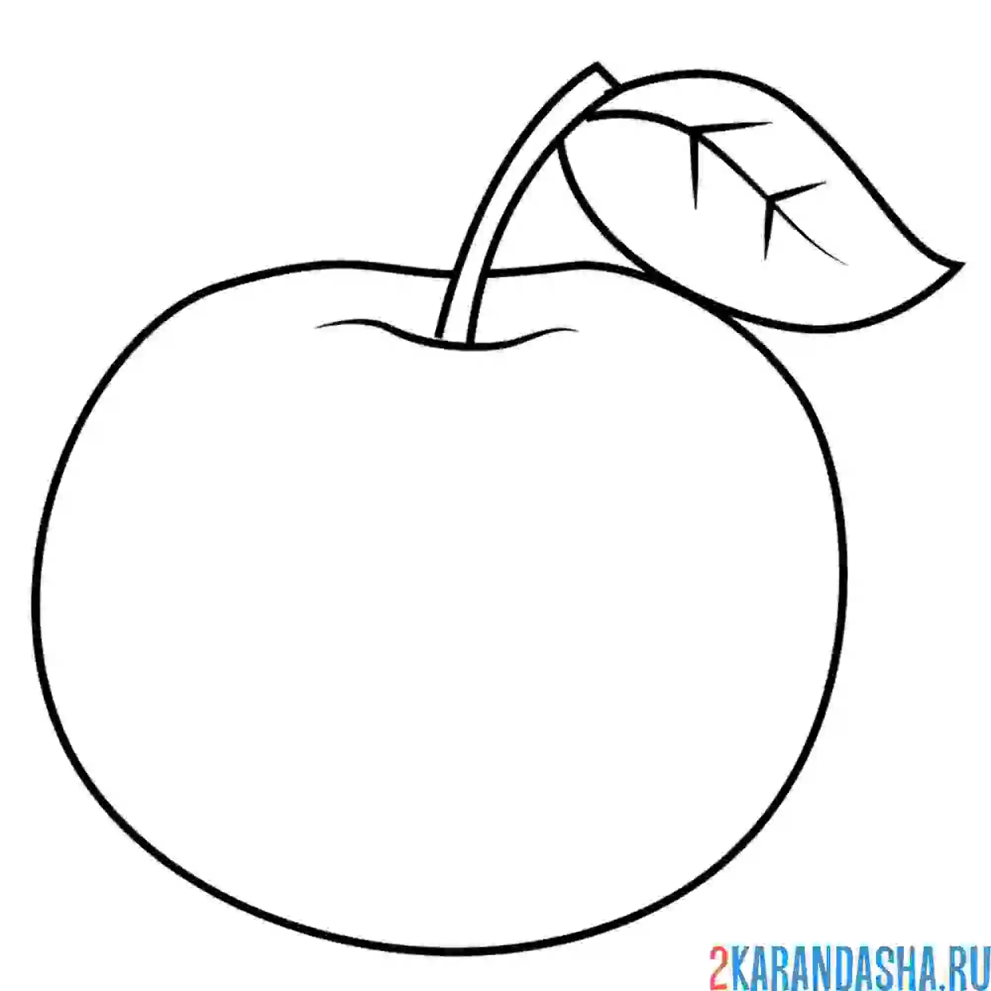 Раскраска яблоко