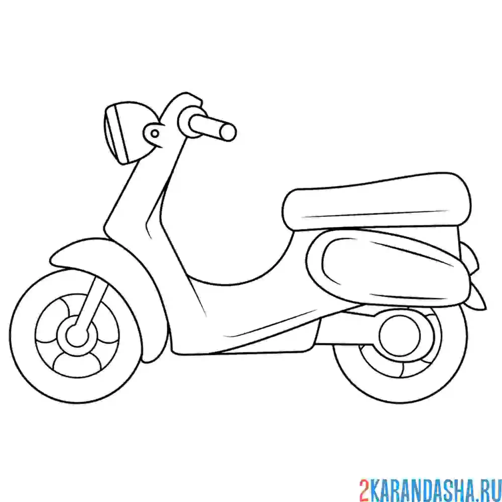 Раскраска мотоцикл для мальчика