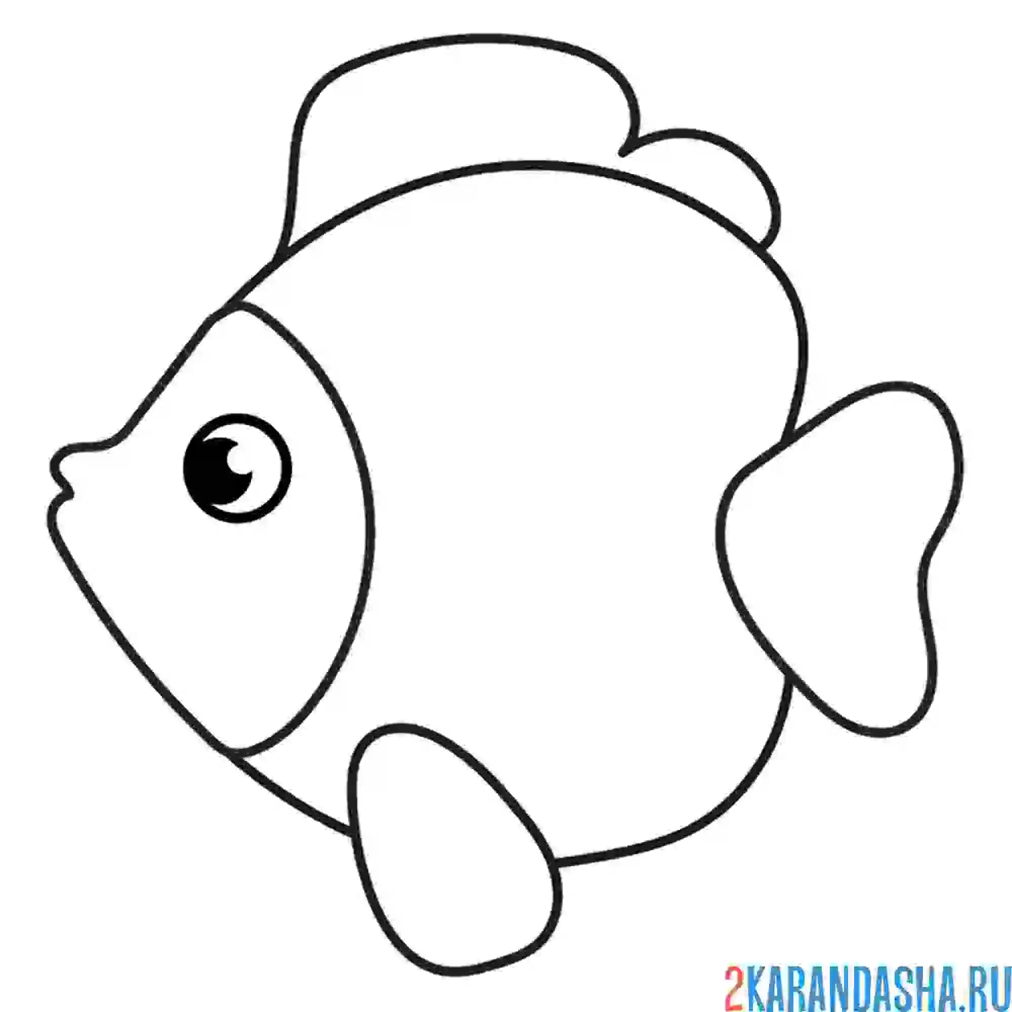 Раскраска рыбка