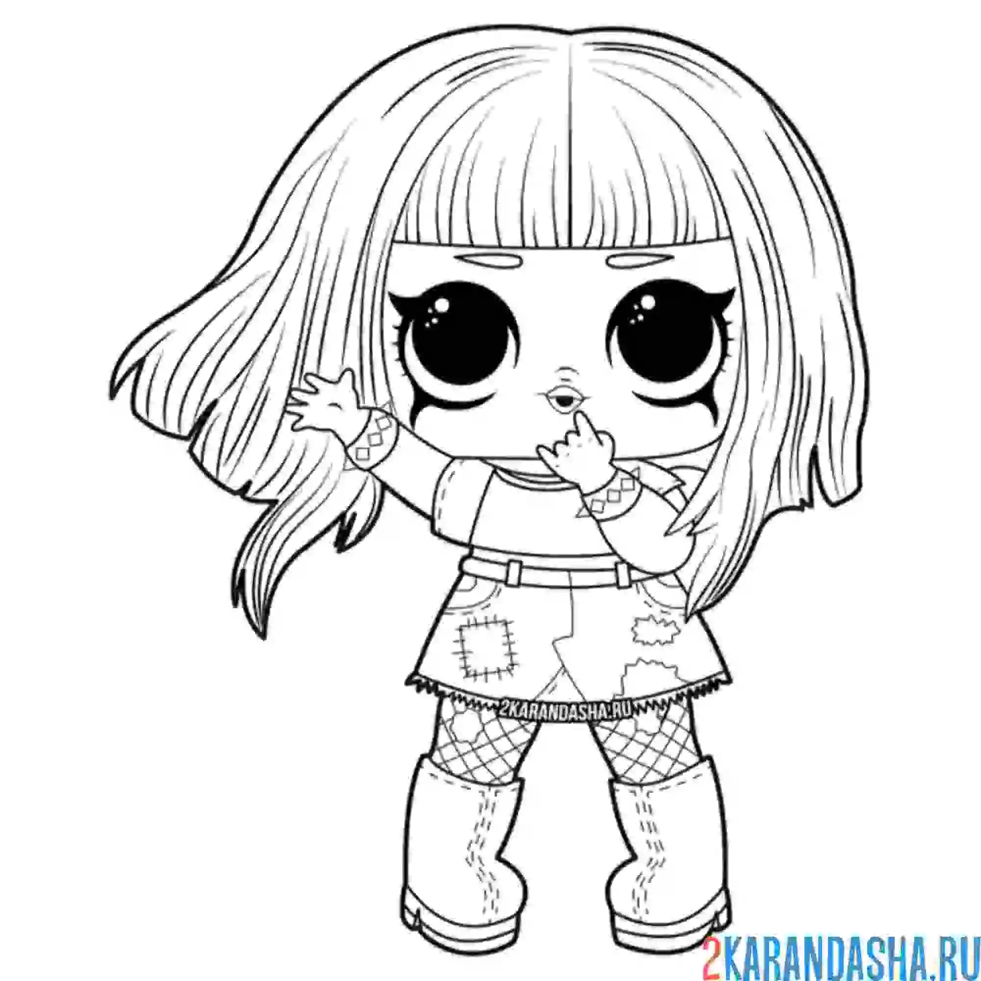 Раскраска кукла лол новая 2020 крошка металл