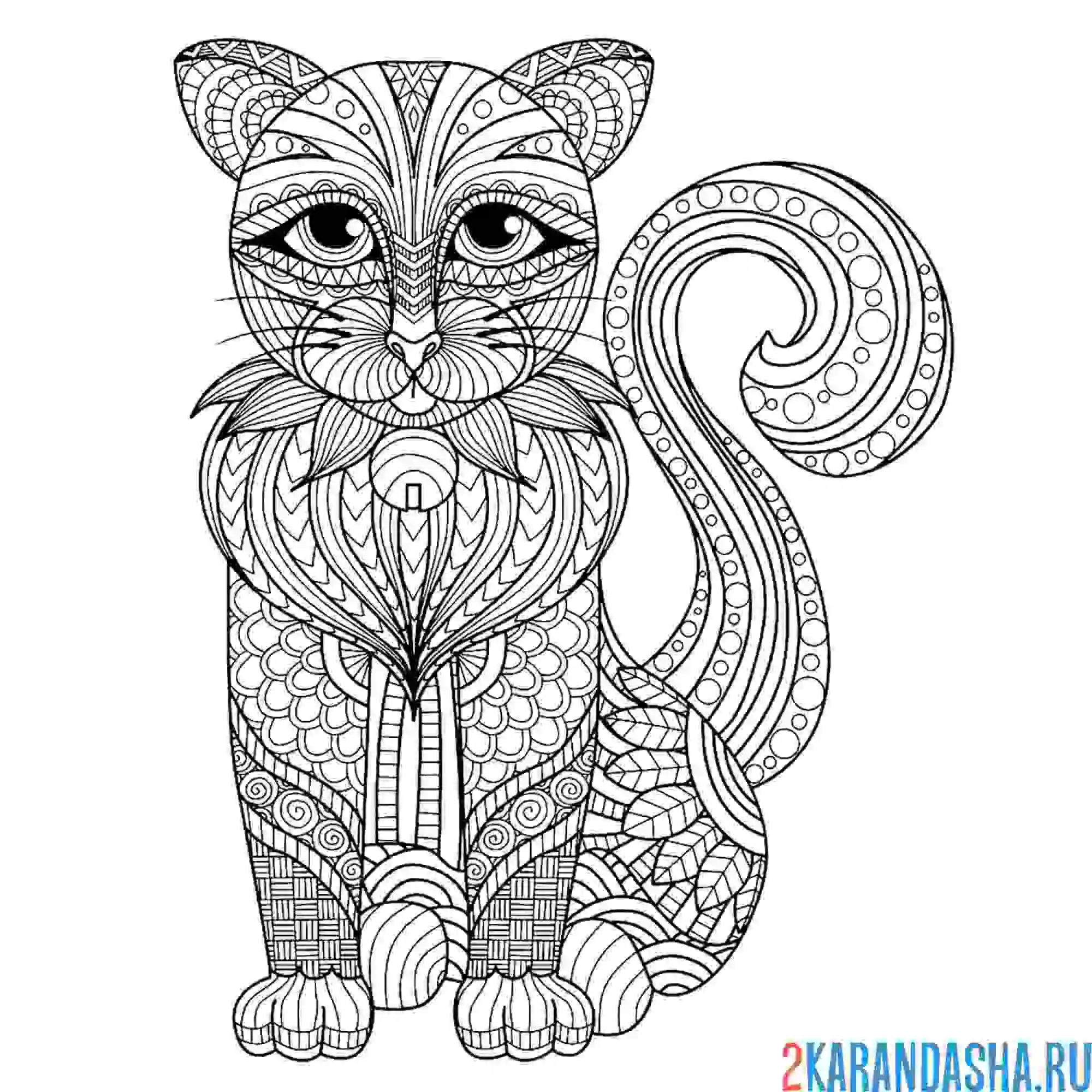 Раскраска дикое животное пантера антистресс