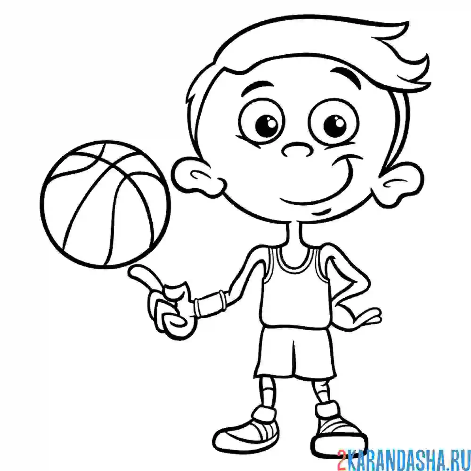 Раскраска баскетбол спорт