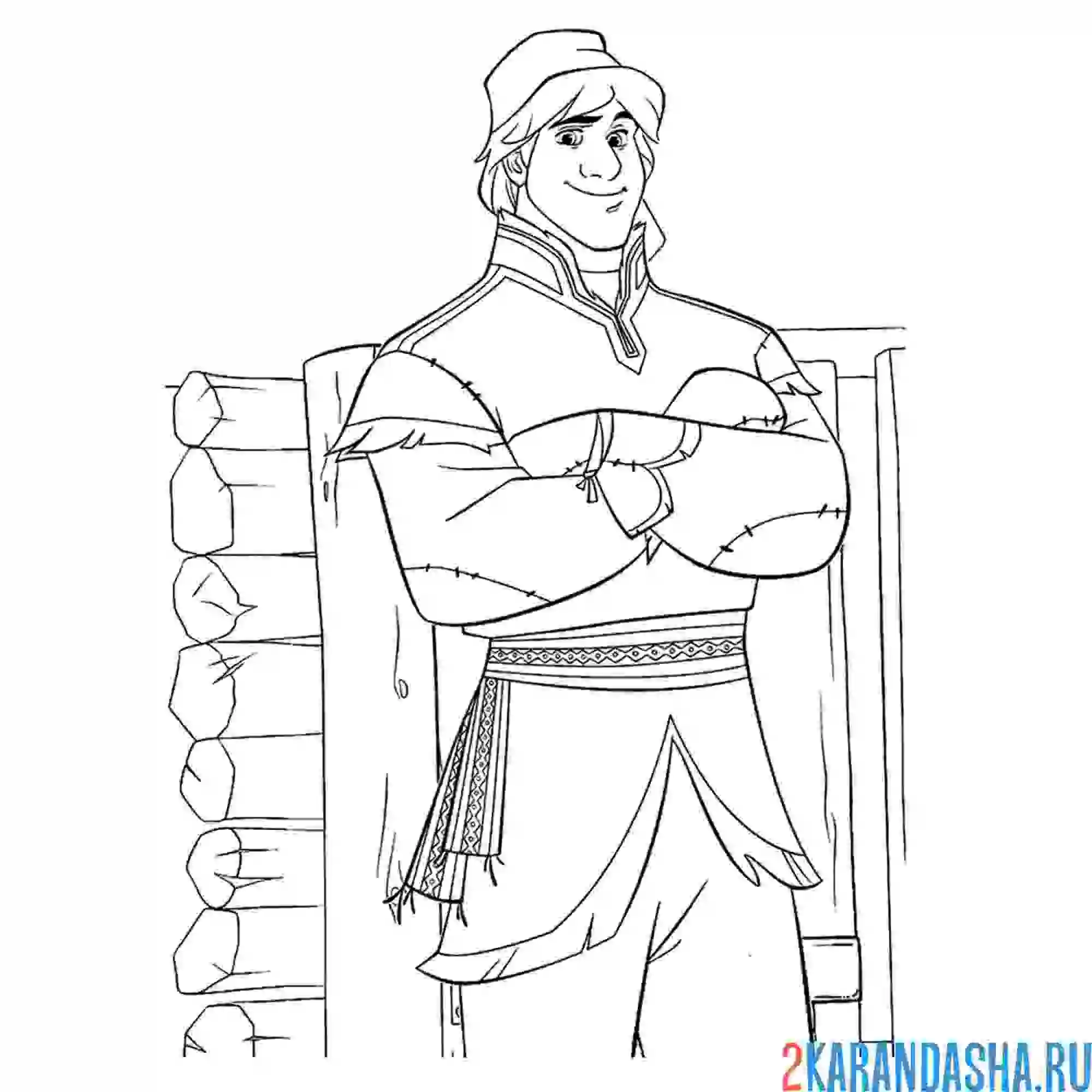 Раскраска кристофф жених анны